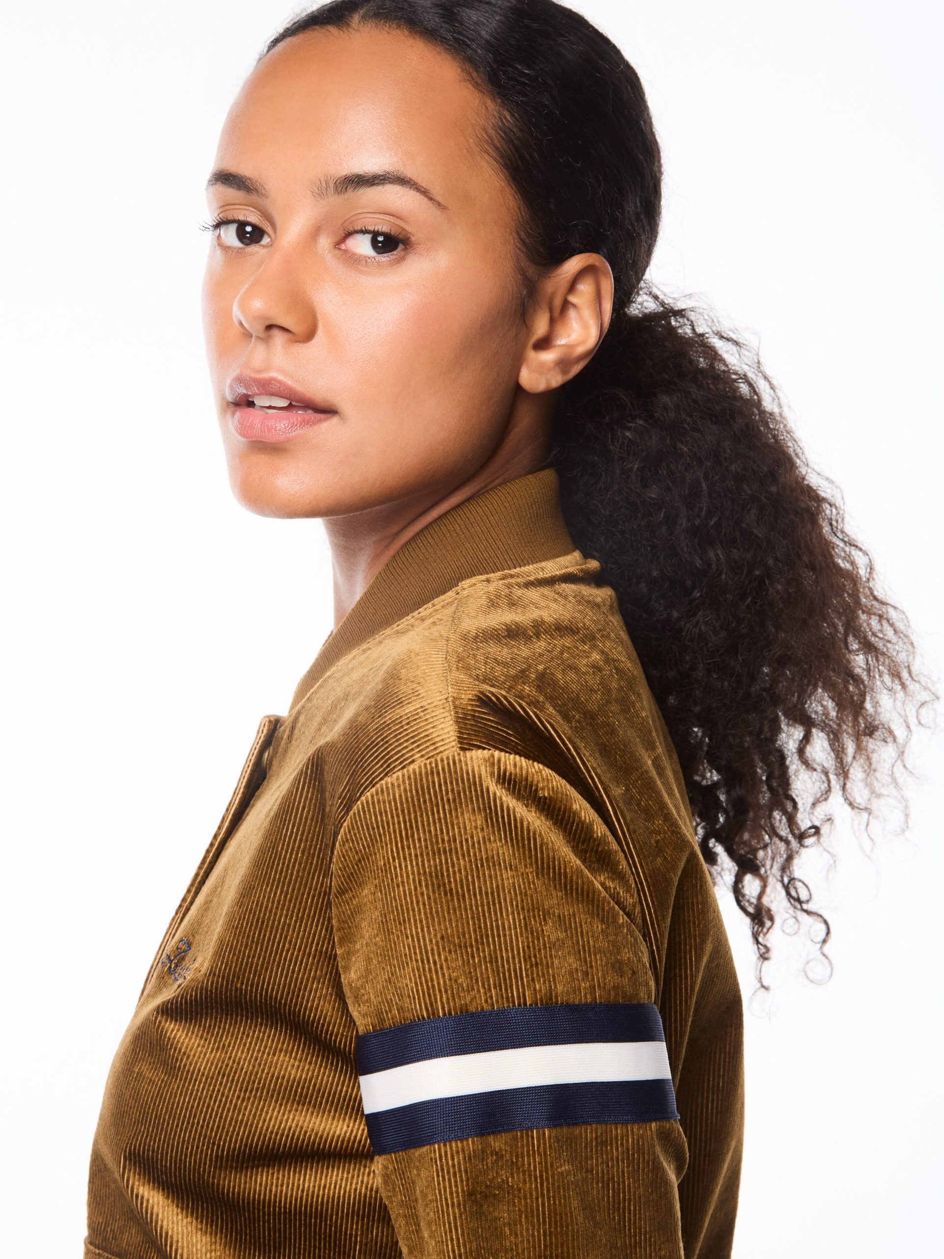 Women's Cordurato Track Jacket- Bronze Brown - Image 9