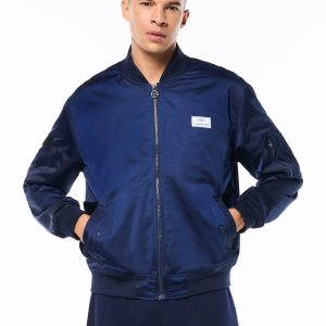 Piano Bomber Jacket-Maritime Blue