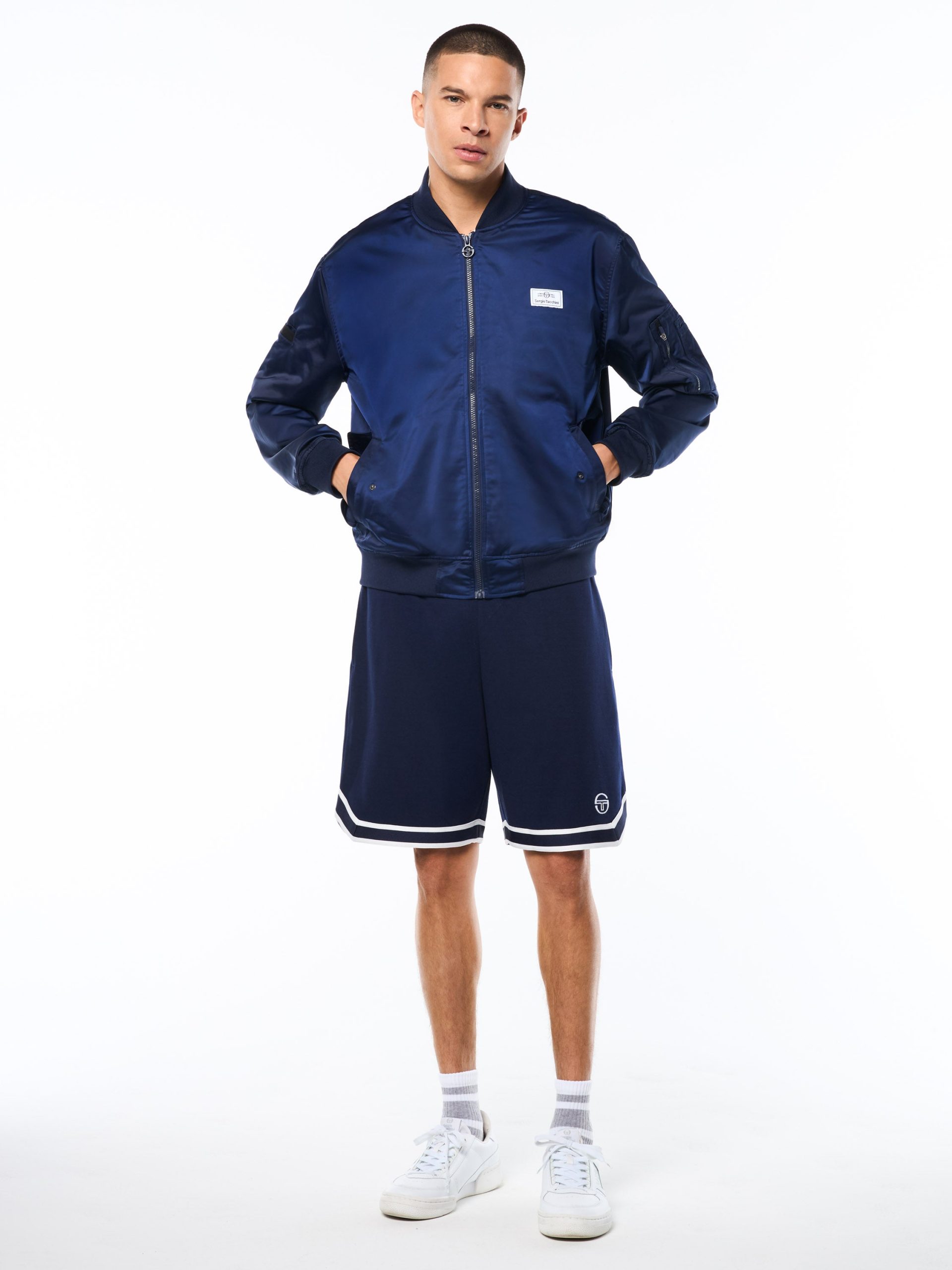 Piano Bomber Jacket-Maritime Blue - Image 3