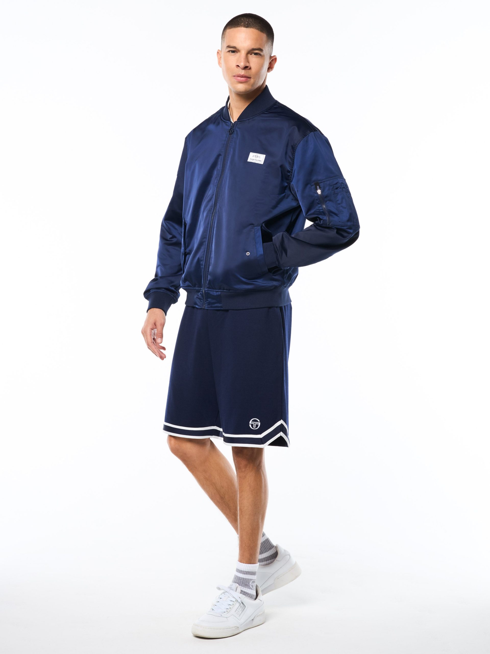 Piano Bomber Jacket-Maritime Blue - Image 4