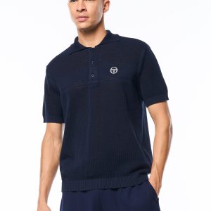 Sabino Knit Polo-Maritime Blue