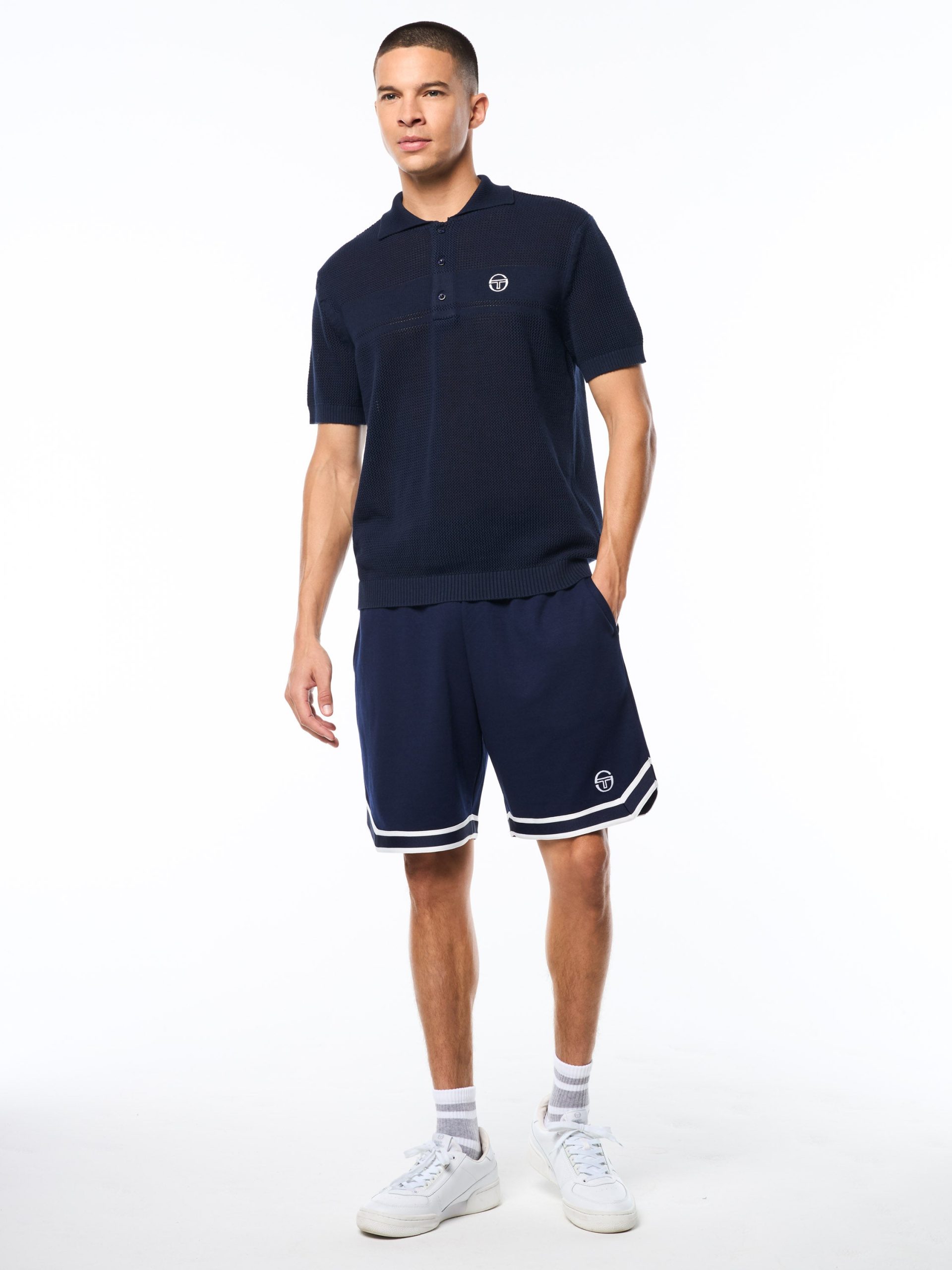Sabino Knit Polo-Maritime Blue - Image 3