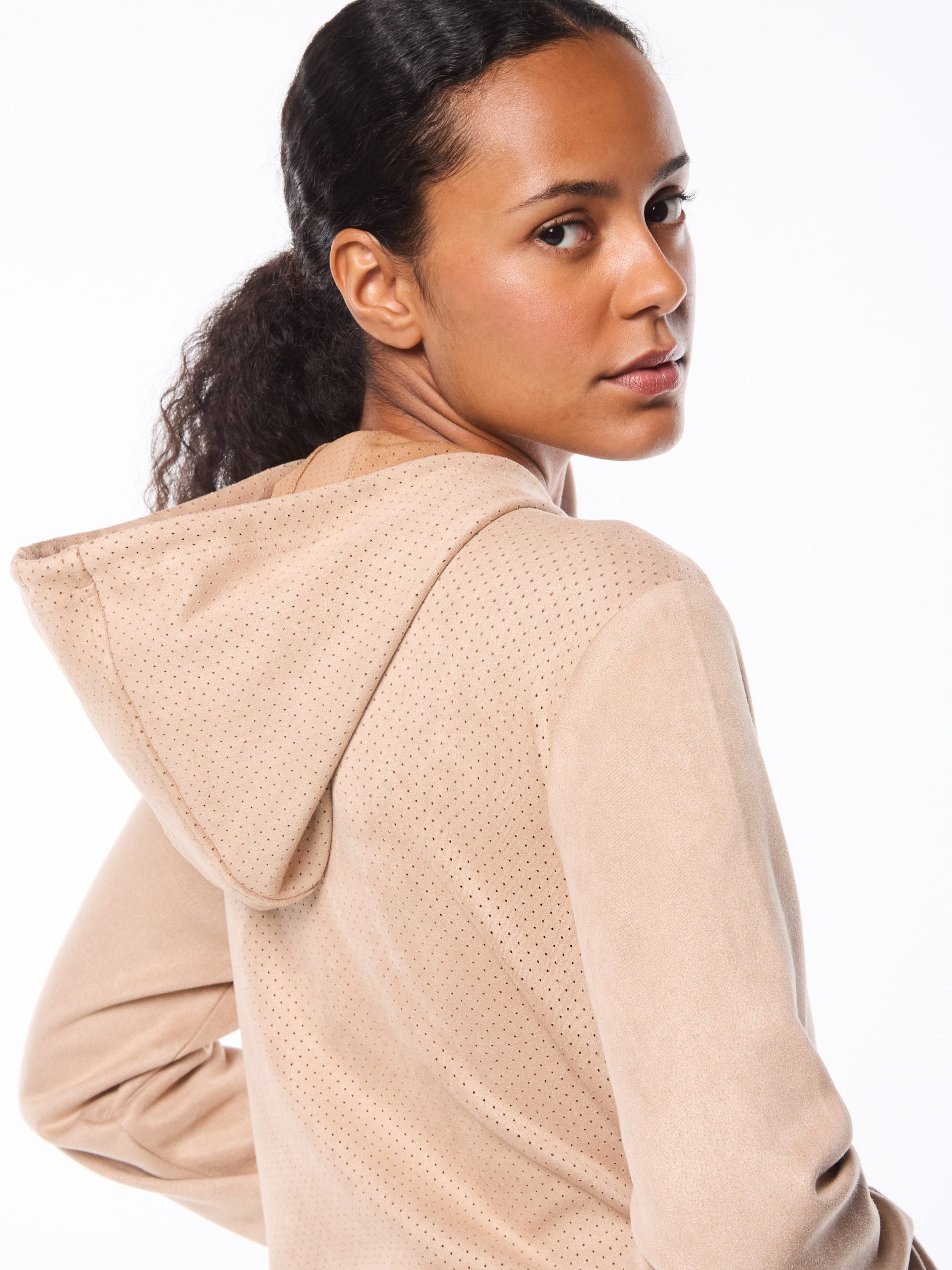 Women's Camoscio Hoodie- Humus - Image 5