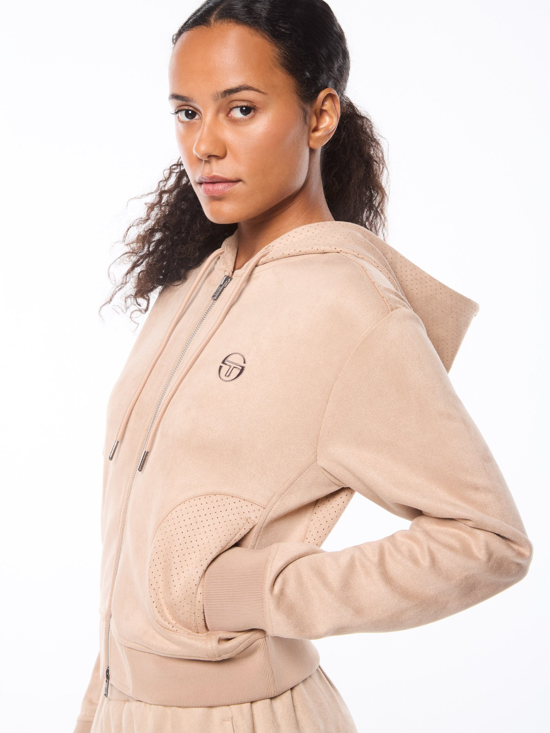 Women's Camoscio Hoodie- Humus - Image 6