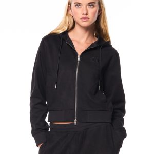 Women's Camoscio Hoodie- Black Beauty