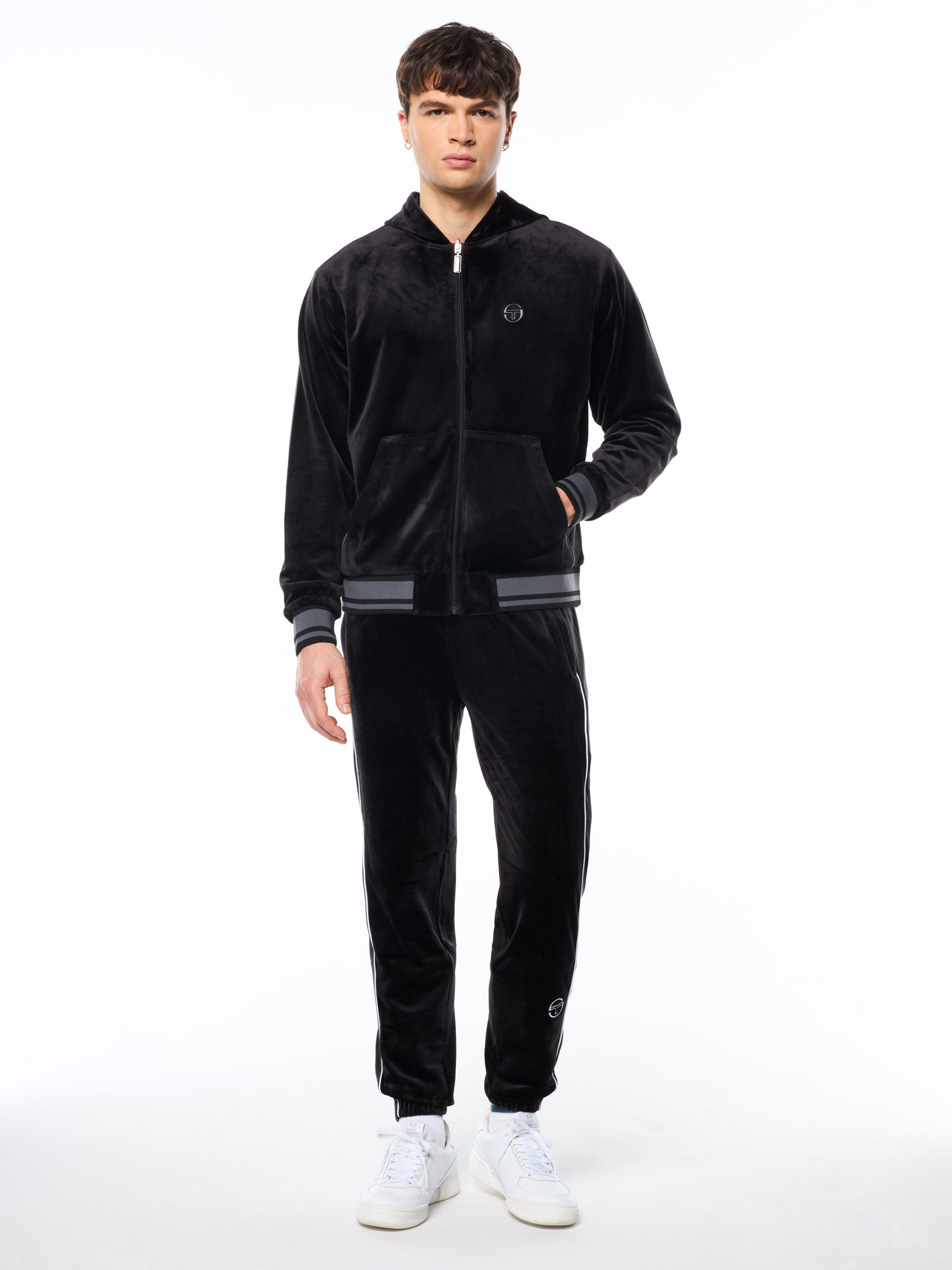 Viaggioa Reversible Velour Track Jacket-Black Beauty - Image 4