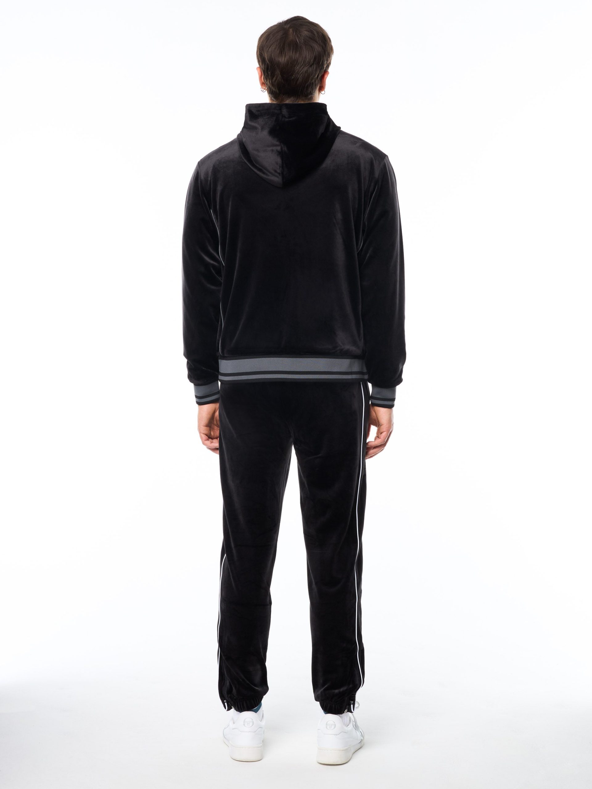 Viaggioa Reversible Velour Track Jacket-Black Beauty - Image 6