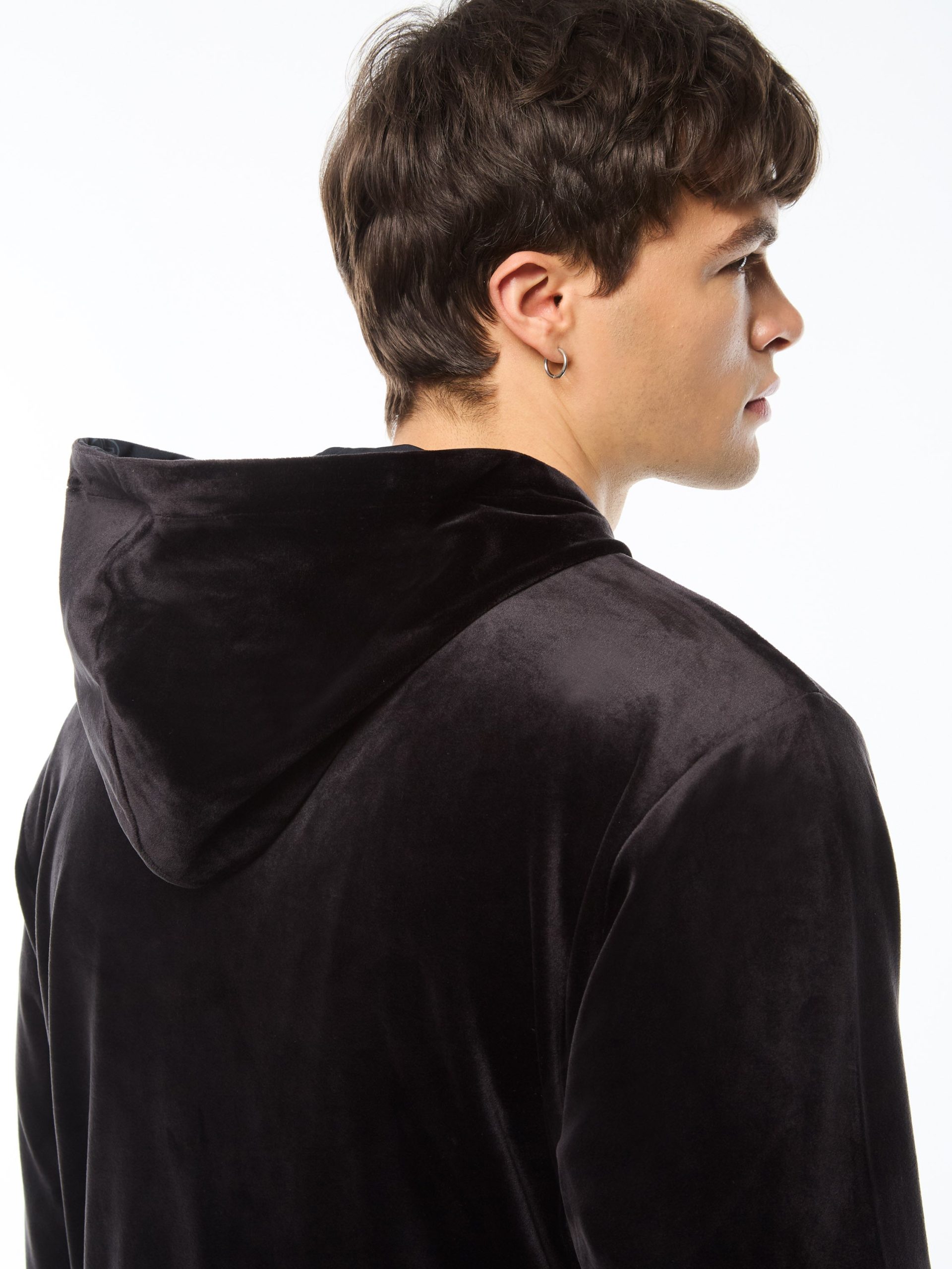 Viaggioa Reversible Velour Track Jacket-Black Beauty - Image 7