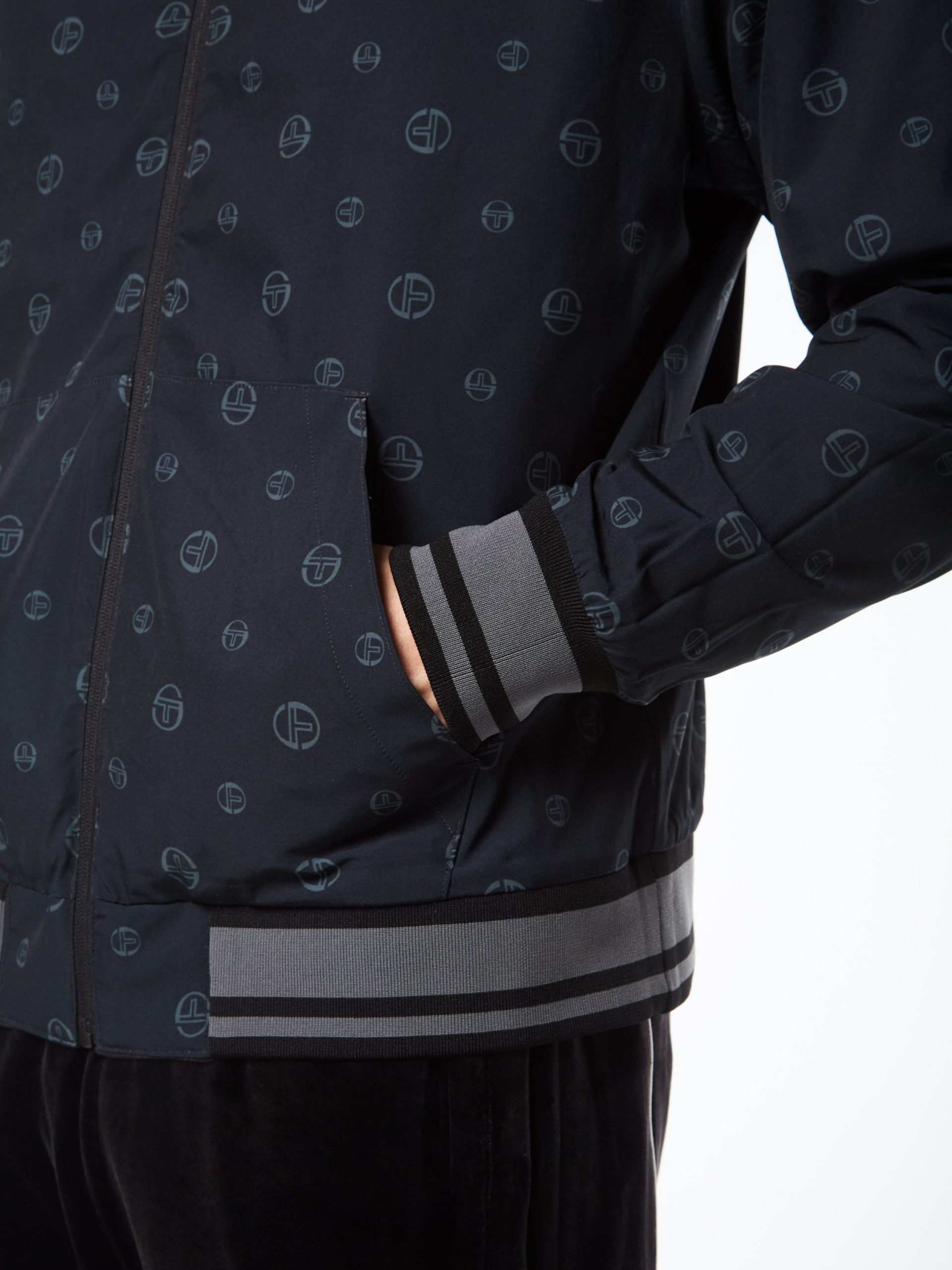 Viaggioa Reversible Velour Track Jacket-Black Beauty - Image 10
