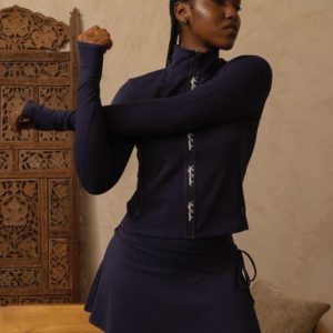 Delfina Contour Track Jacket- Maritime Blue