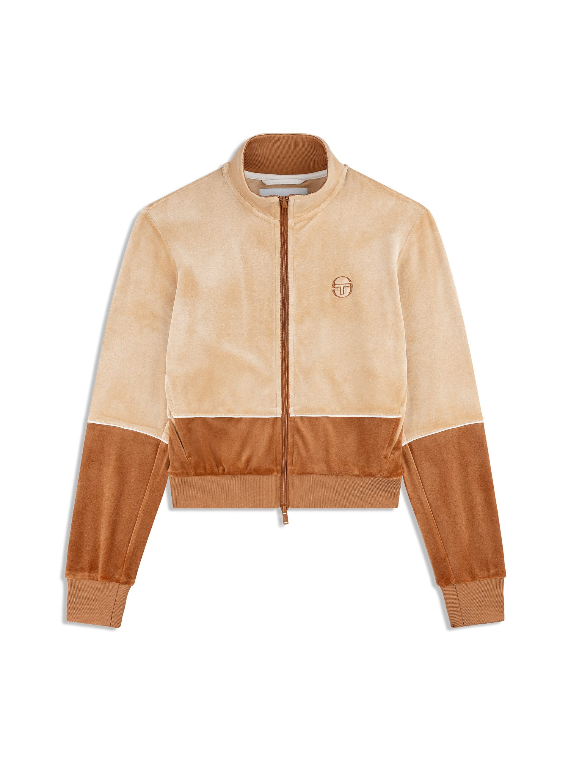 Lina Velour Track Jacket- Candied Ginger - Image 2