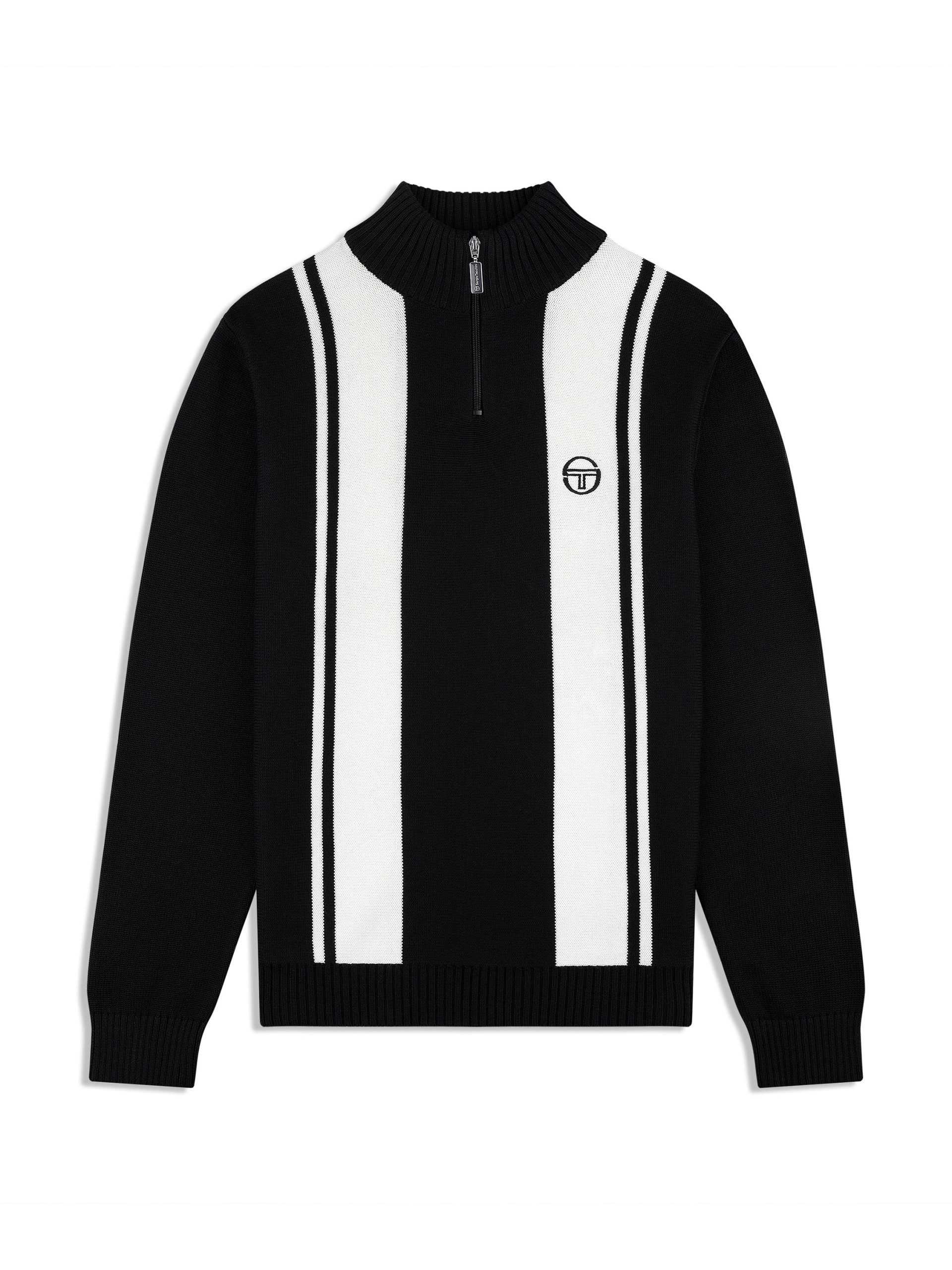 Young Line Knit Polo- Black/ Gardenia - Image 2