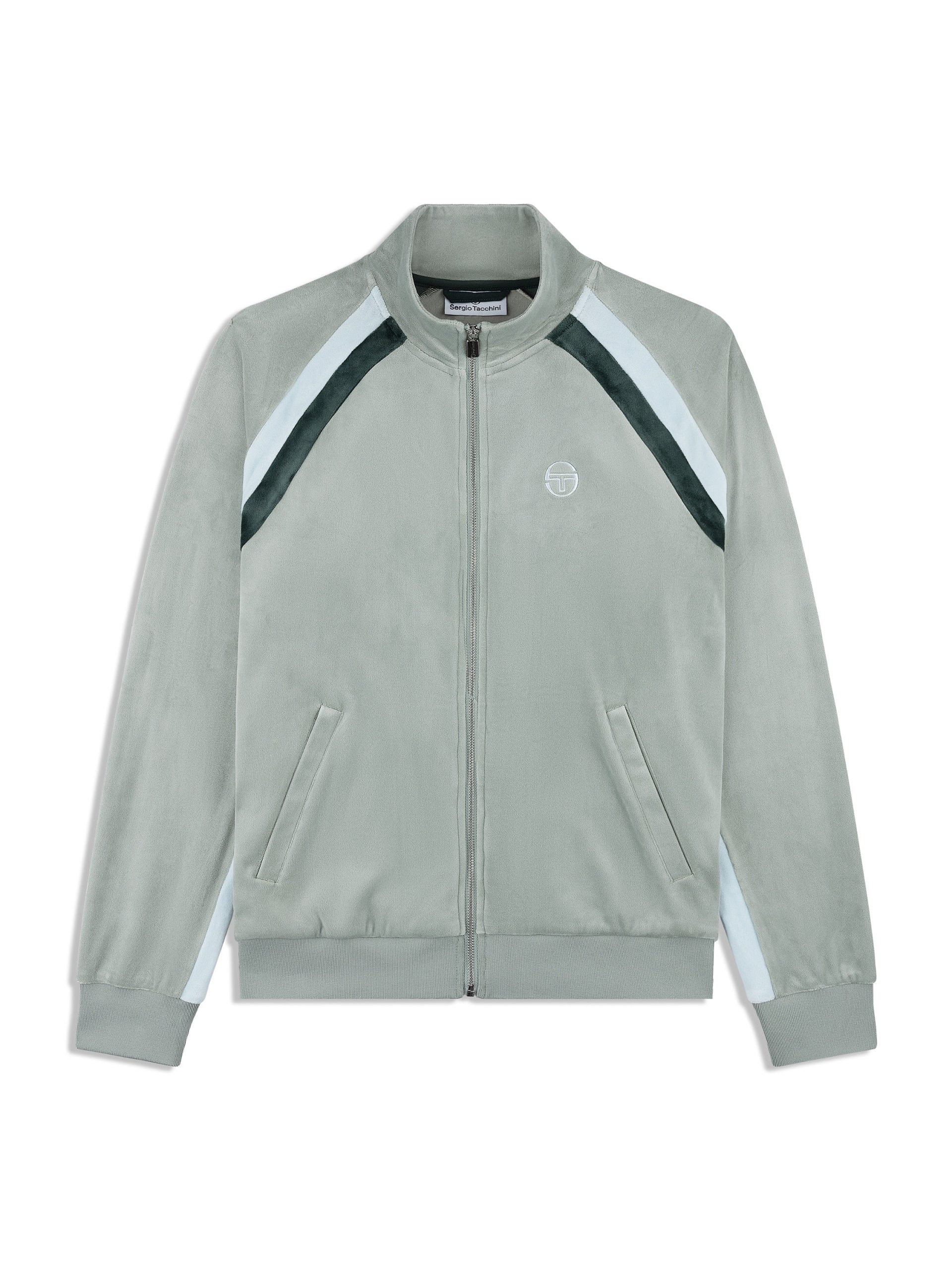 Banda Velour Track Jacket- Slate Gray - Image 2