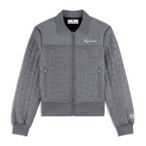 Anji Quilted Track Jacket- Quiet Shade