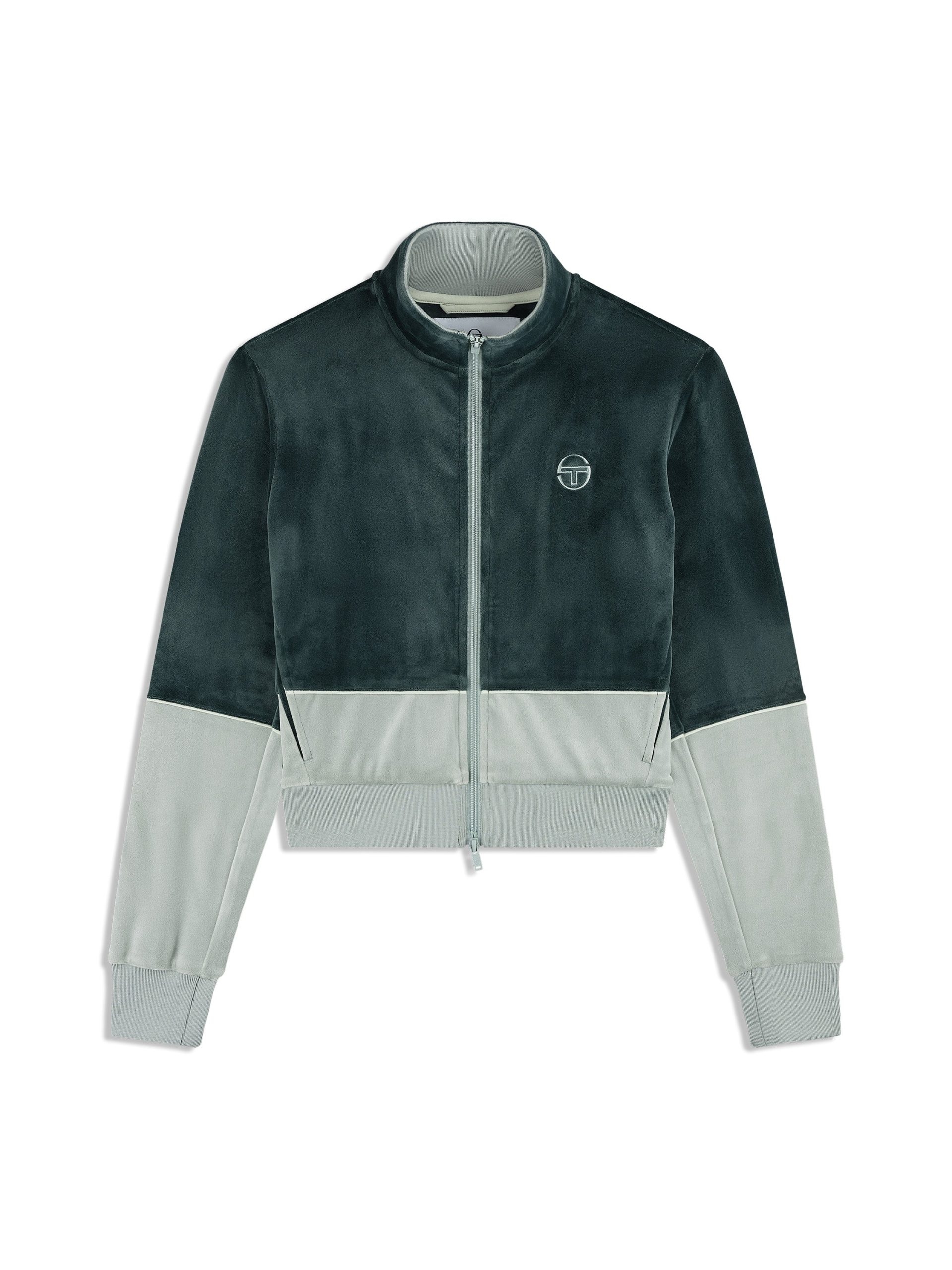 Lina Velour Track Jacket- Green Gables - Image 2