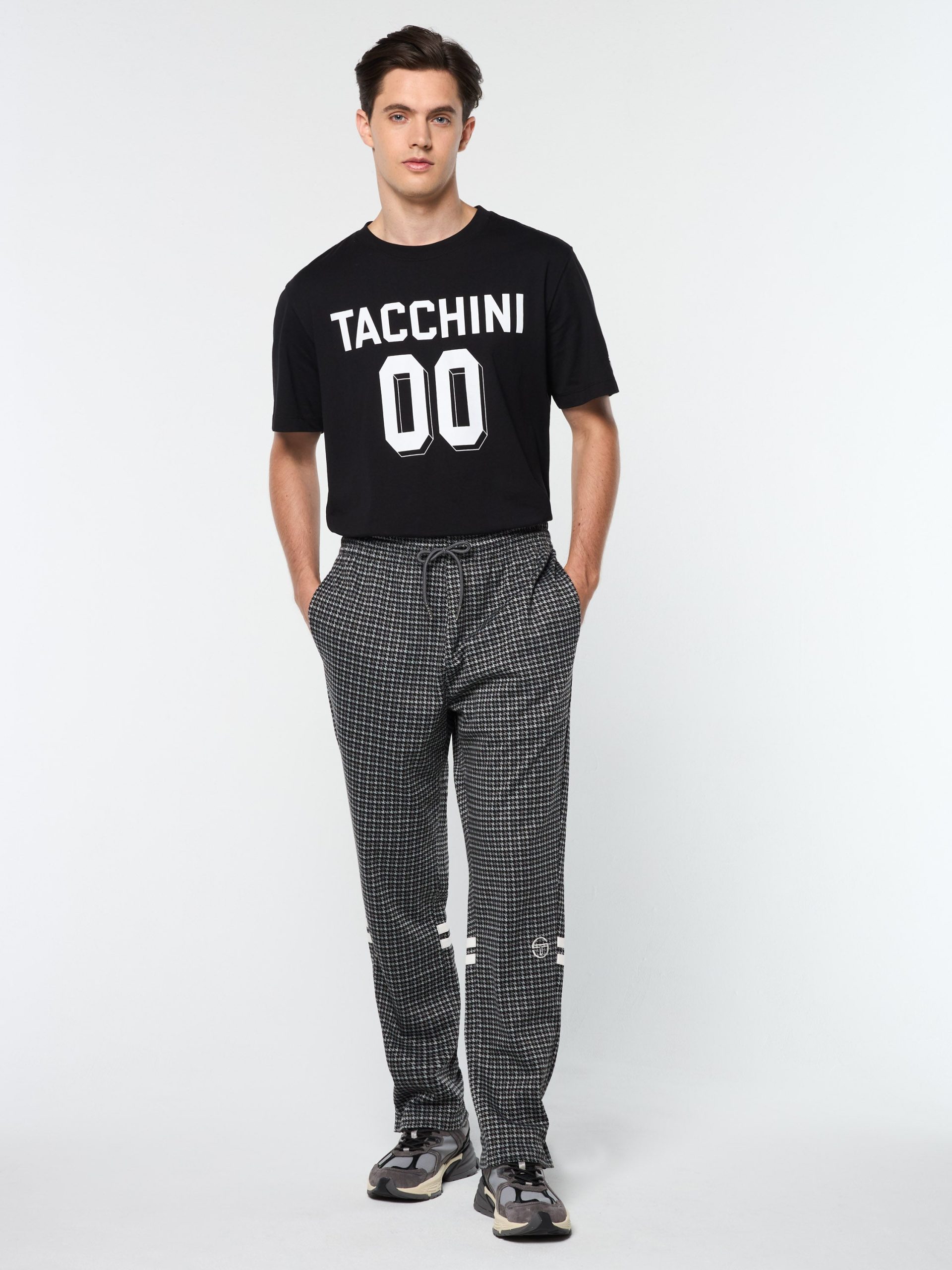 Dallas Houndstooth Track Pant- Black Beauty - Image 3