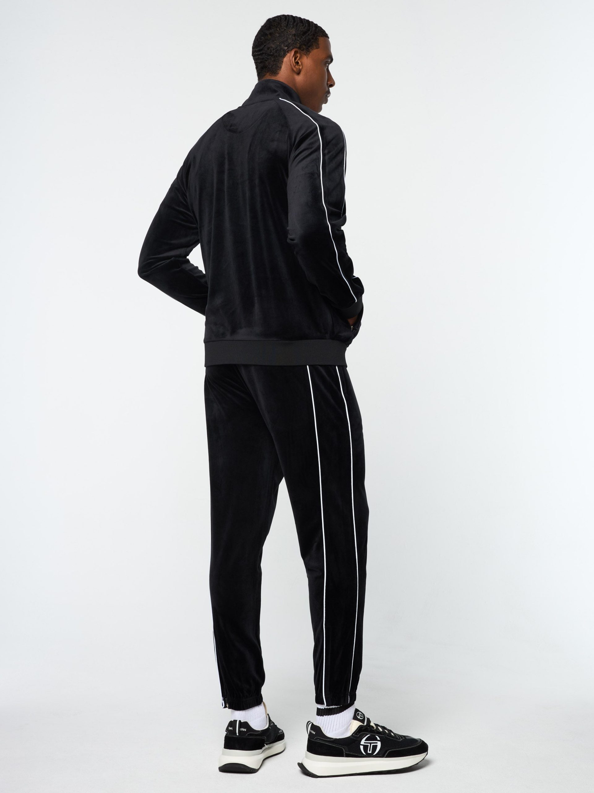 Lioni Velour Track Jacket- Black Beauty - Image 5