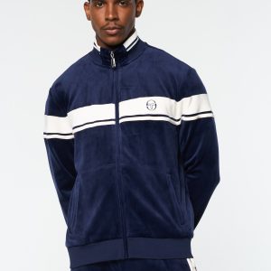 Damarindo Velour Track Jacket- Maritime Blue