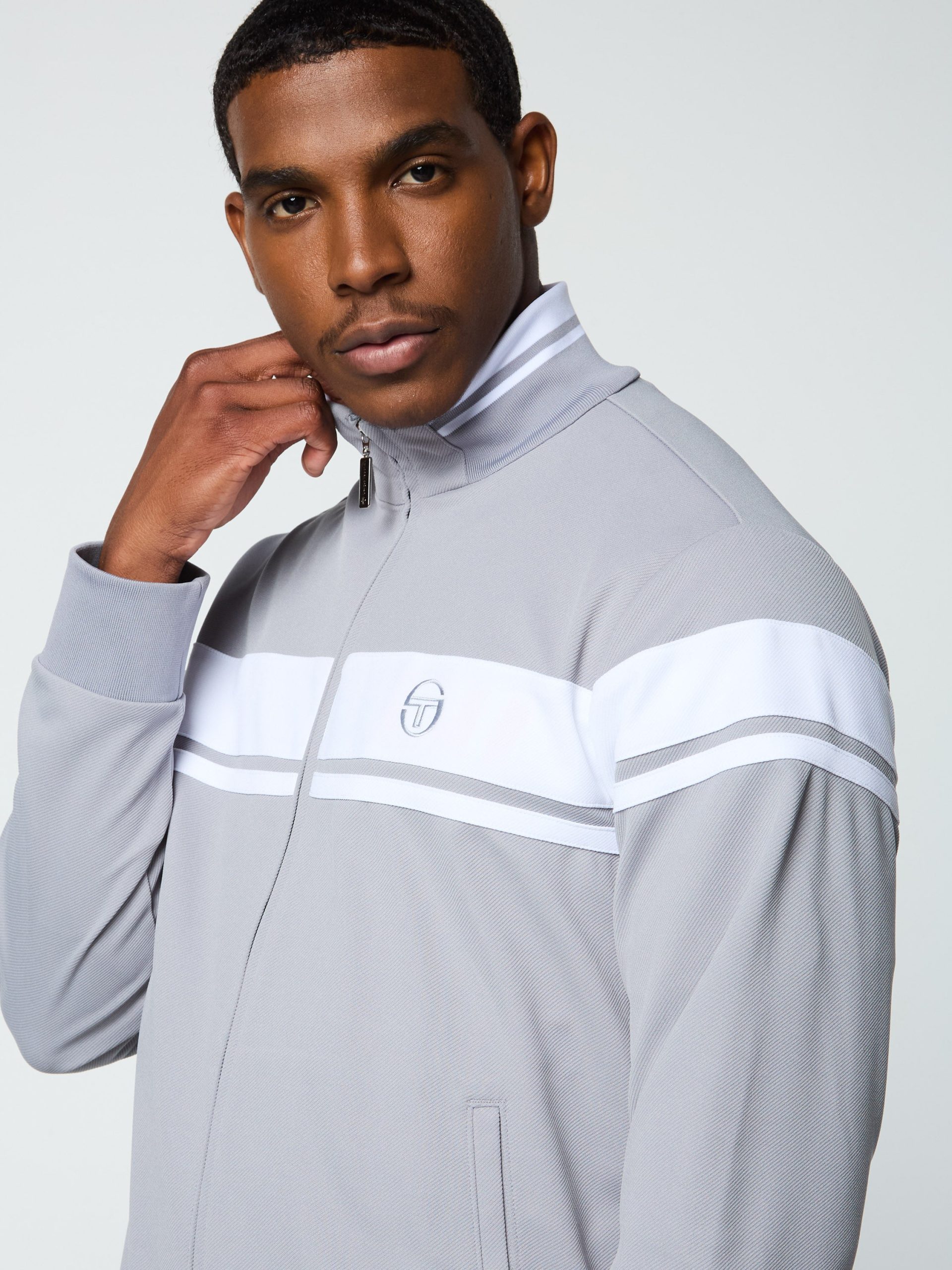 Damarindo Track Jacket Archivio- Sleet/ White - Image 9