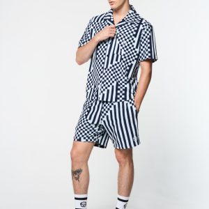 Piastrella Terry Cabana Shirt- Maritime Blue