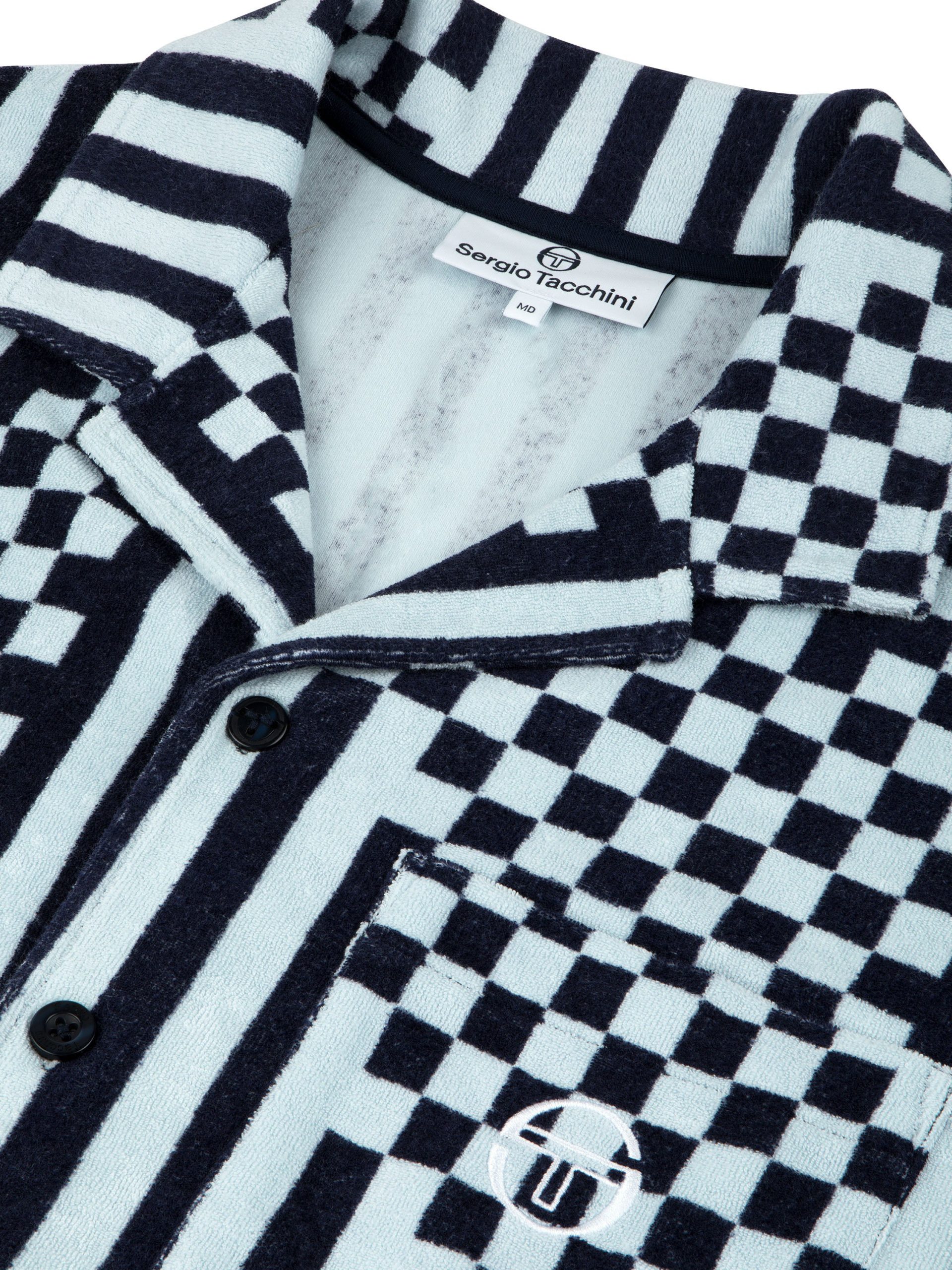 Piastrella Terry Cabana Shirt- Maritime Blue - Image 5