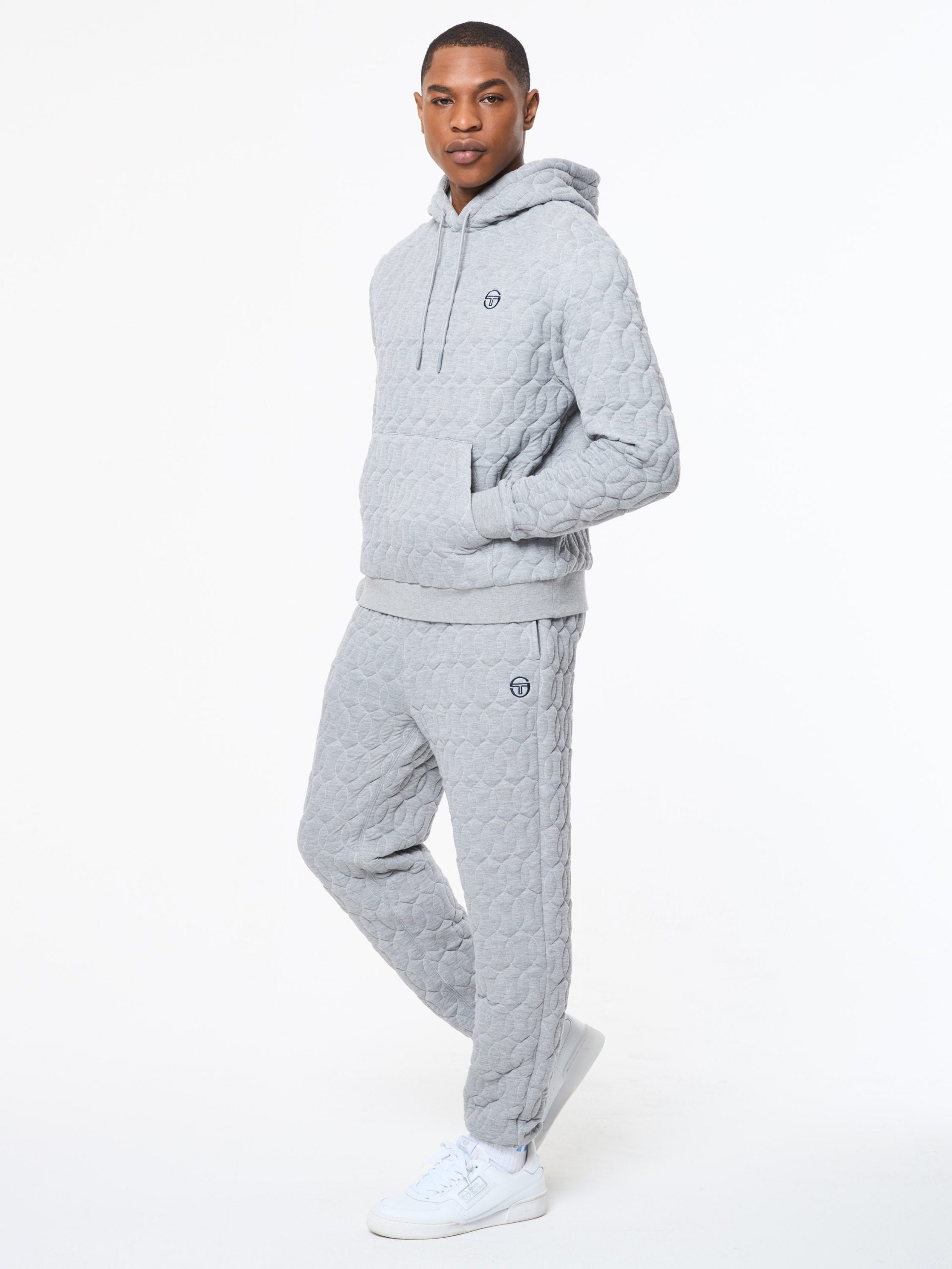 Aversa Quilted Hoodie- Light Heather Grey - Image 7