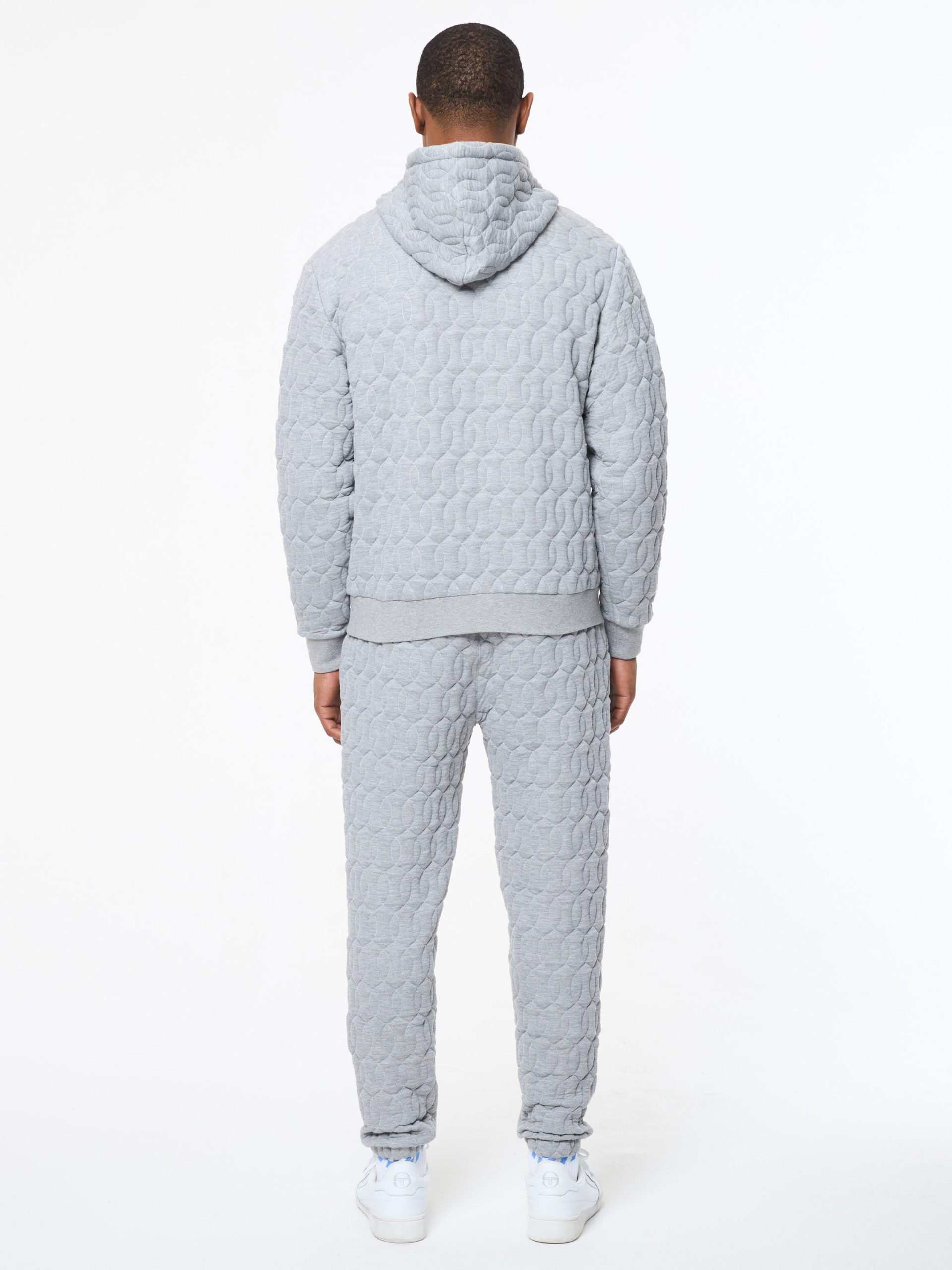 Aversa Quilted Hoodie- Light Heather Grey - Image 8