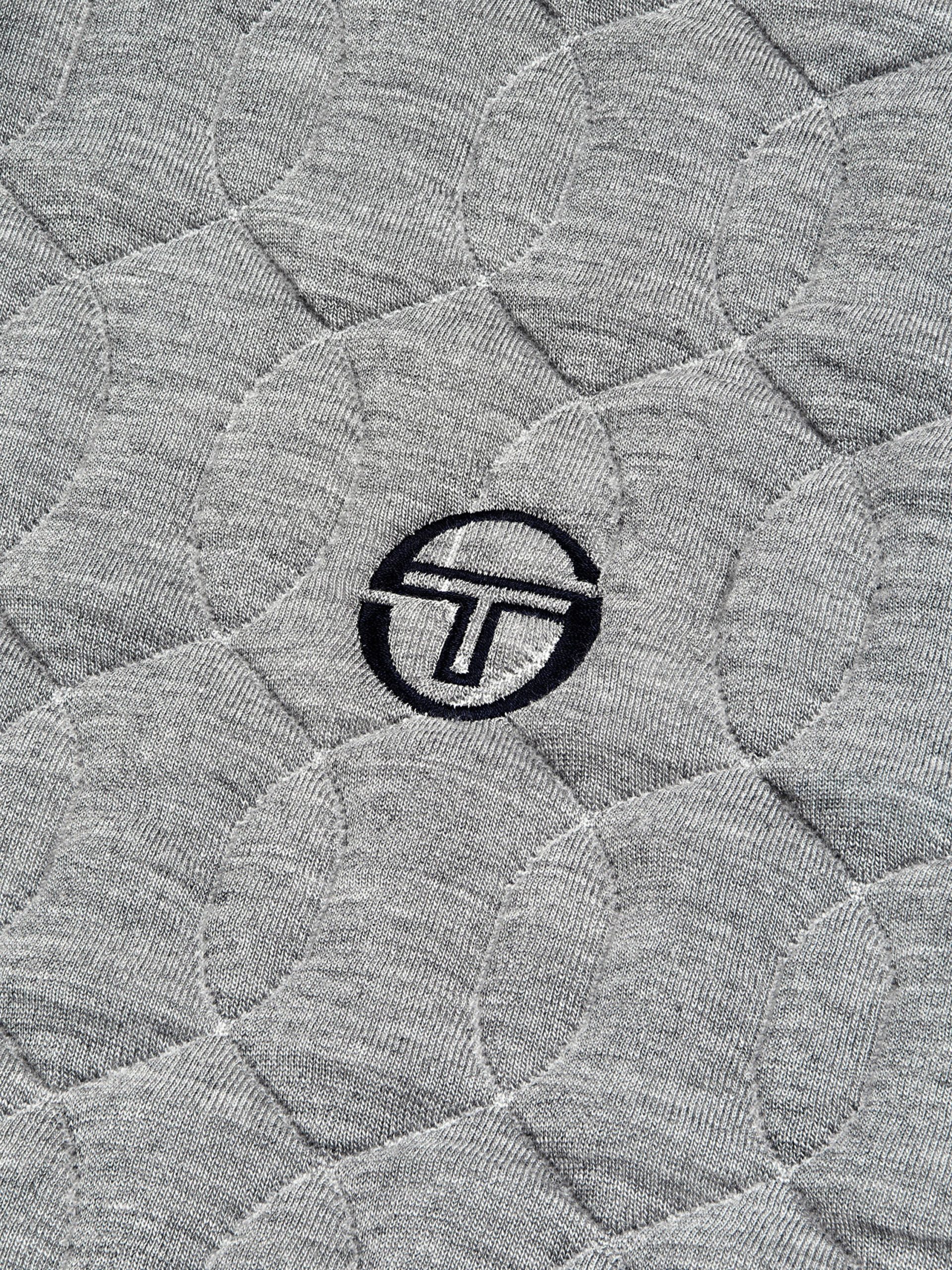 Aversa Quilted Hoodie- Light Heather Grey - Image 5
