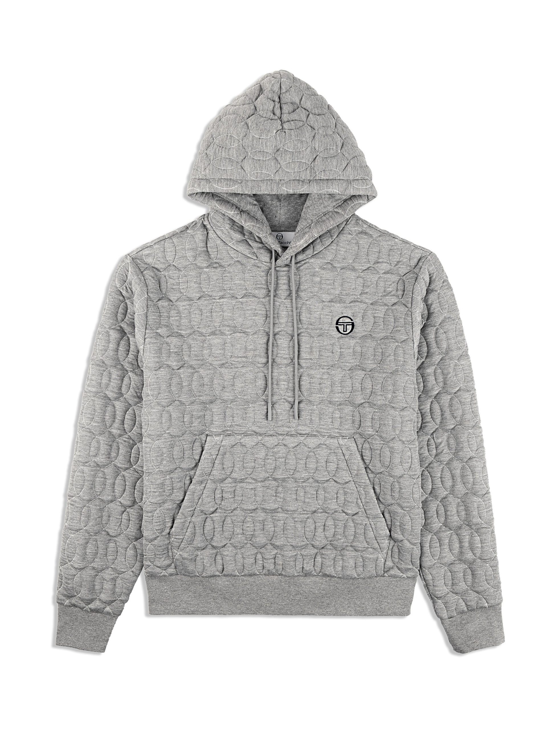Aversa Quilted Hoodie- Light Heather Grey - Image 2