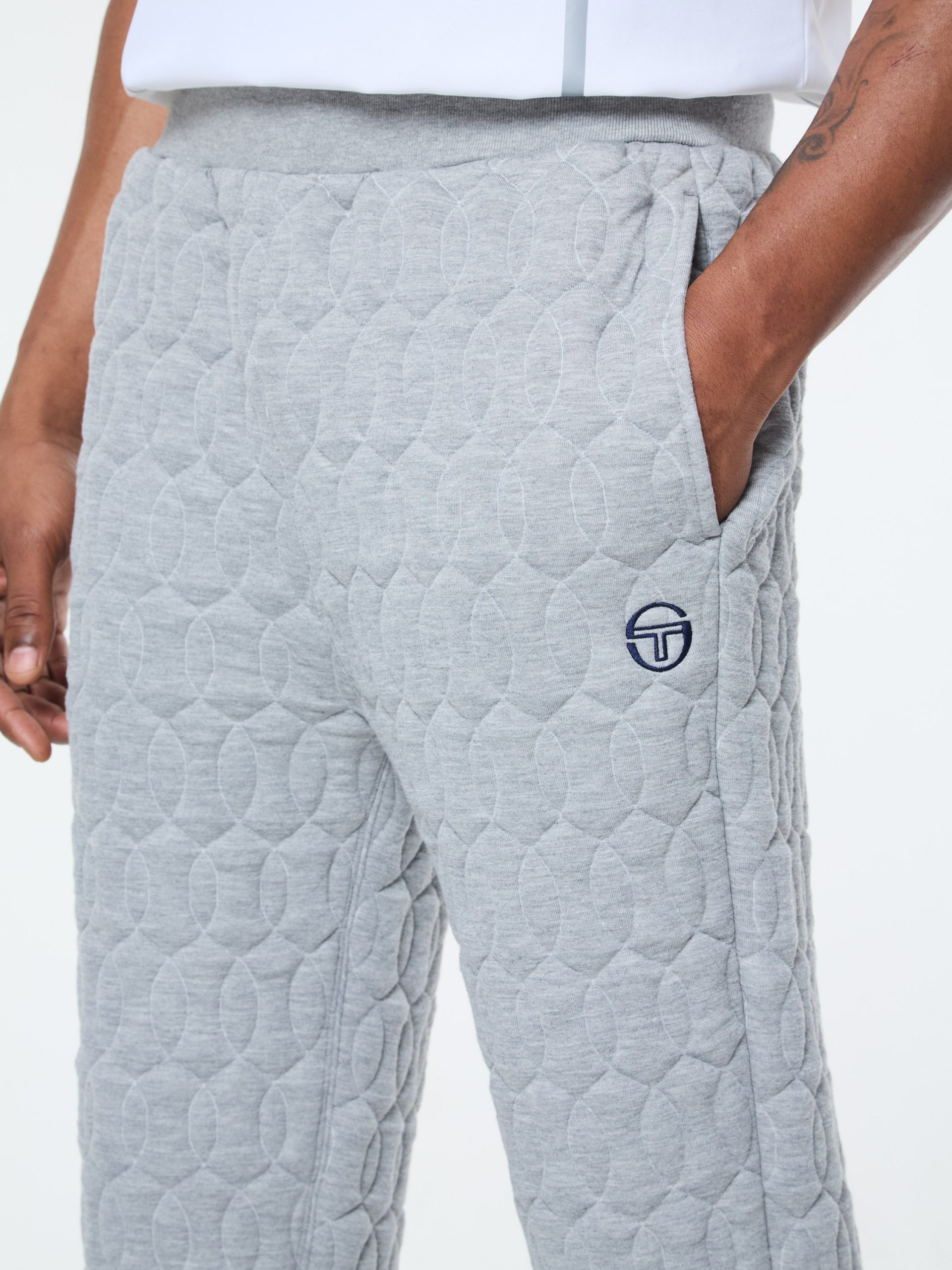 Aversa Quilted Sweatpant- Light Heather Grey - Image 9