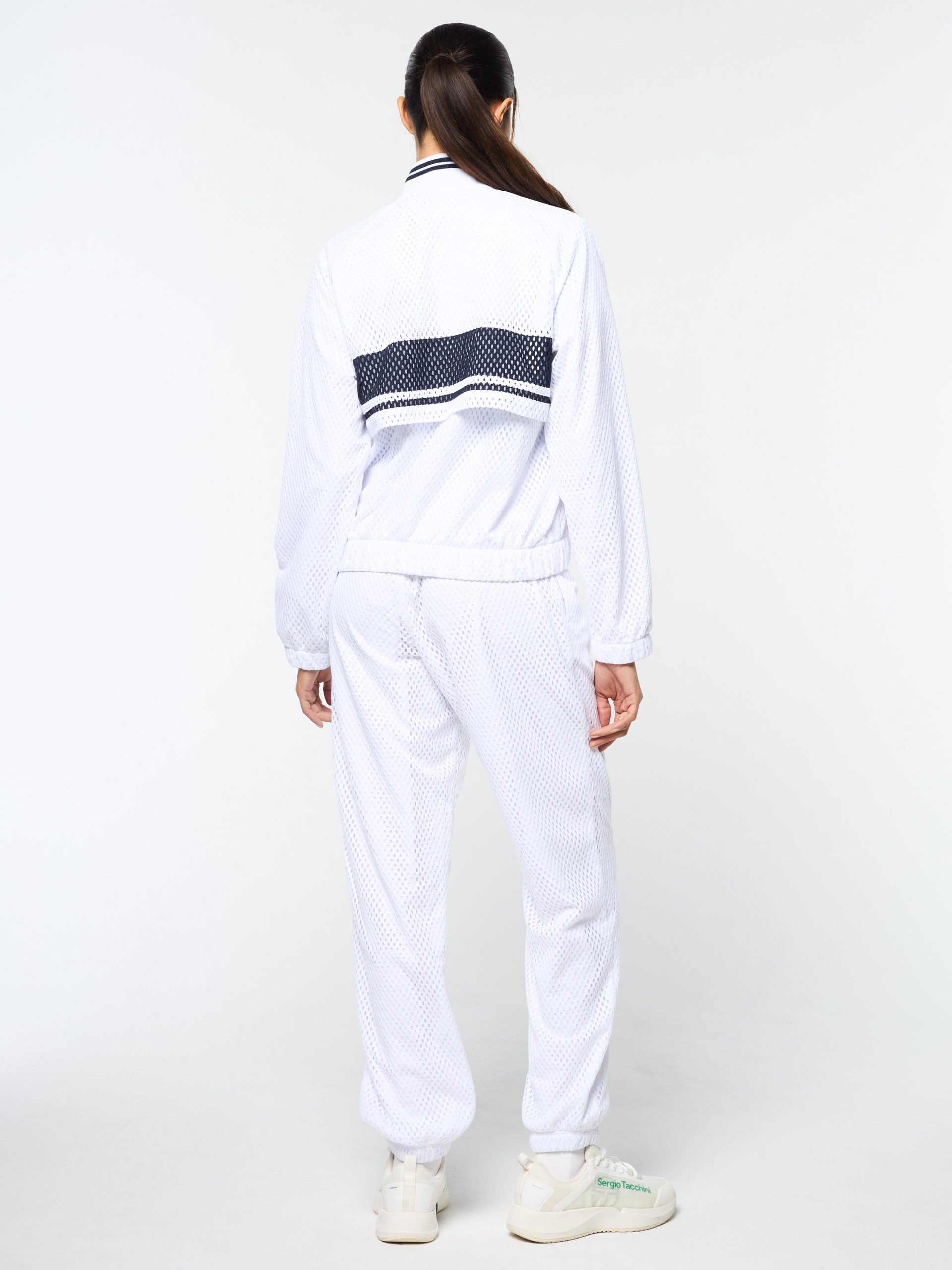 Adria Mesh Track Jacket- Brilliant White - Image 7