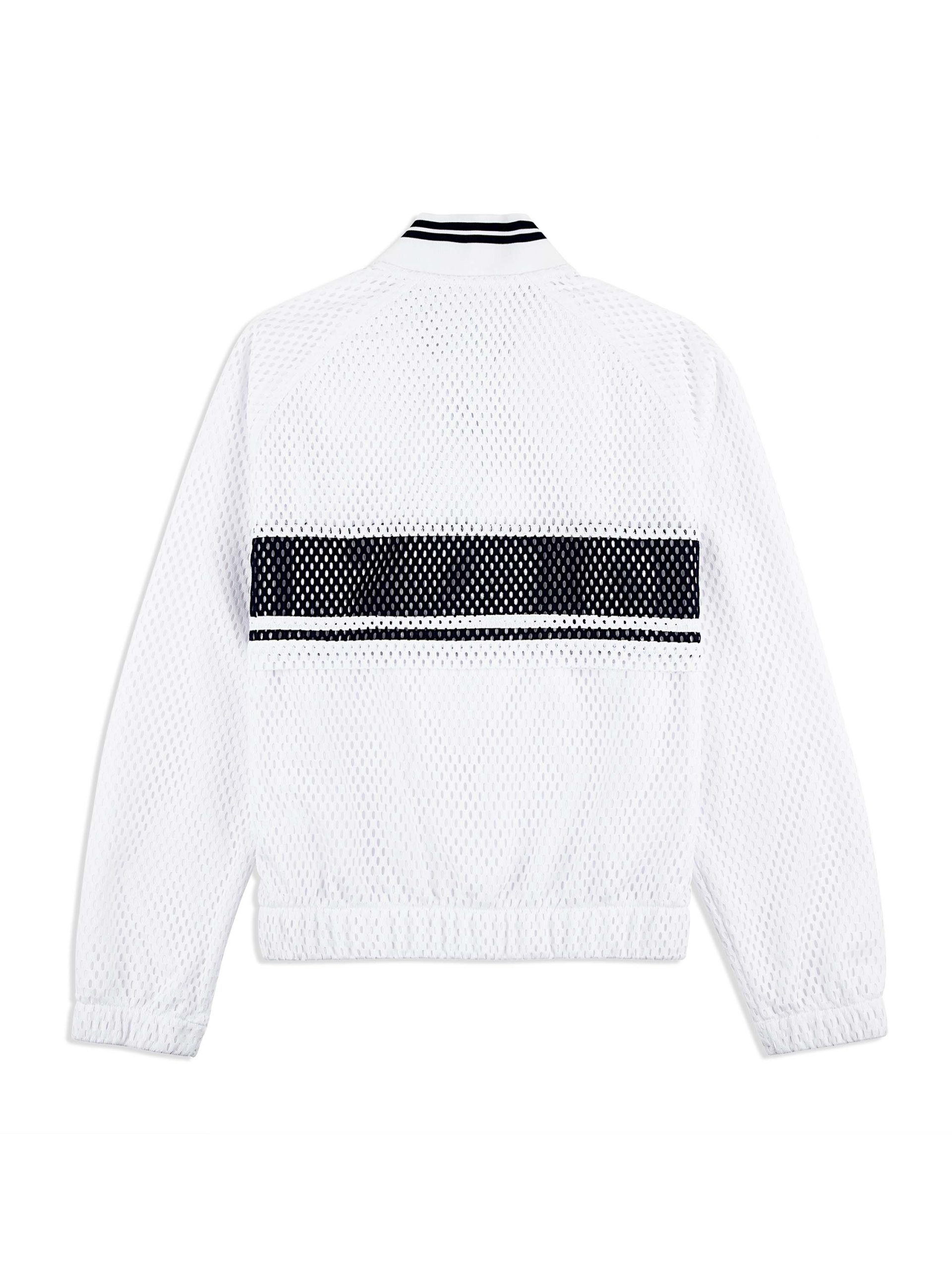 Adria Mesh Track Jacket- Brilliant White - Image 5