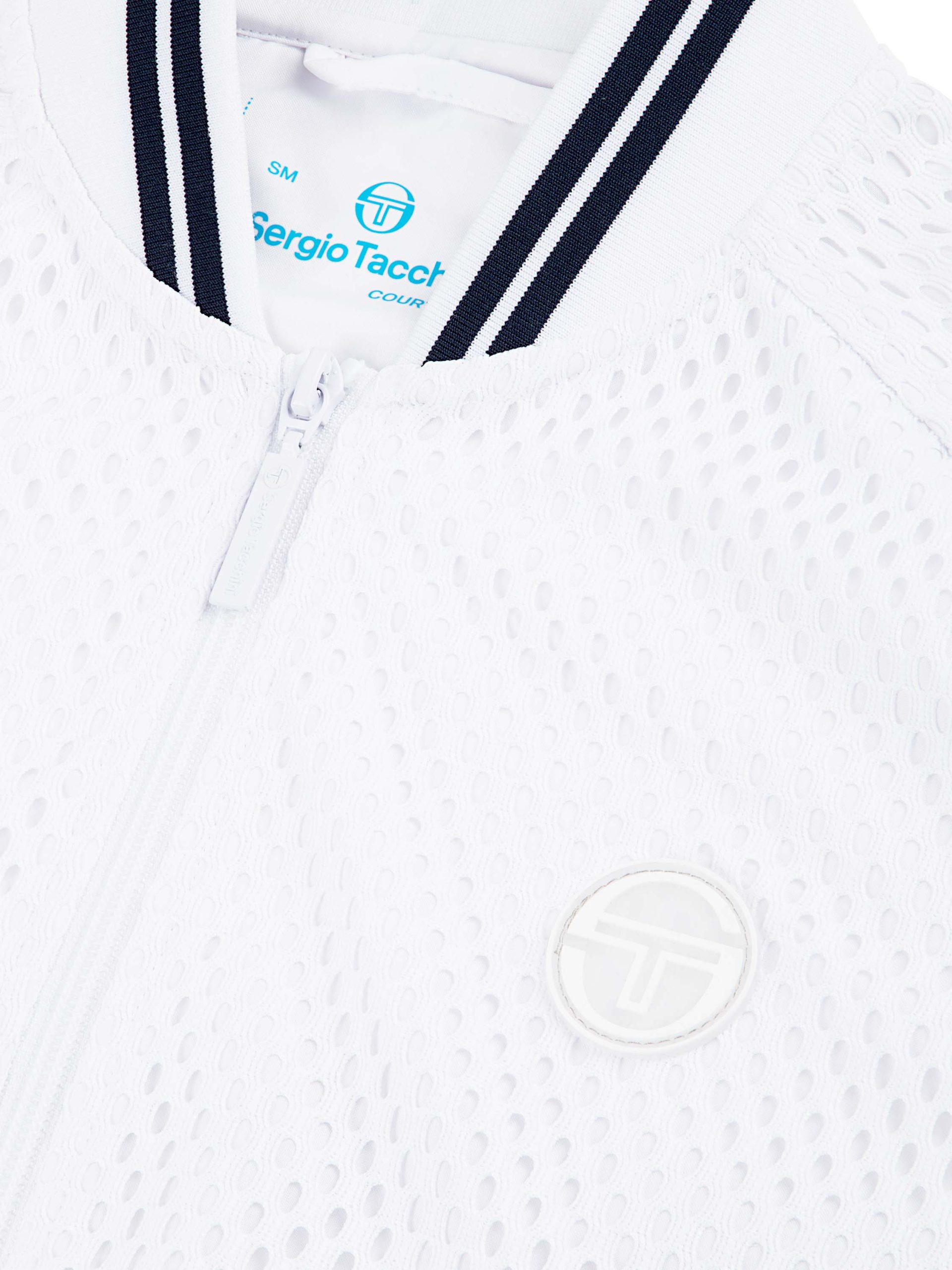 Adria Mesh Track Jacket- Brilliant White - Image 4