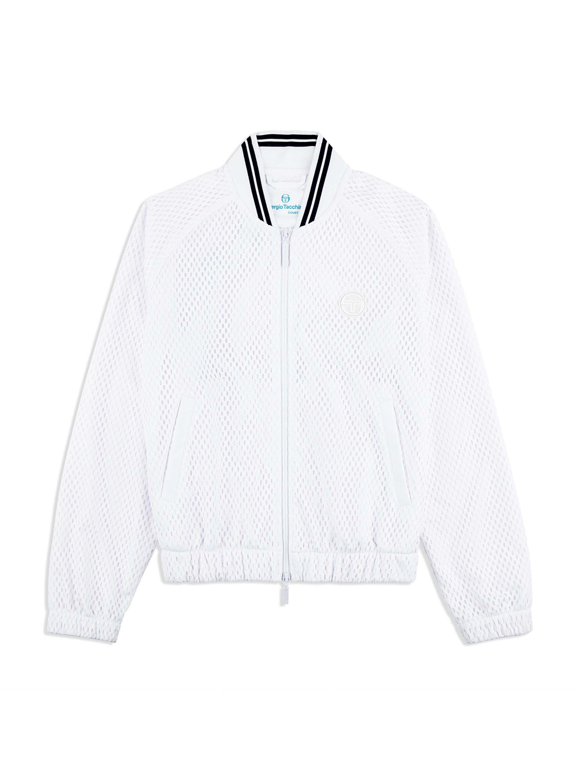 Adria Mesh Track Jacket- Brilliant White - Image 2