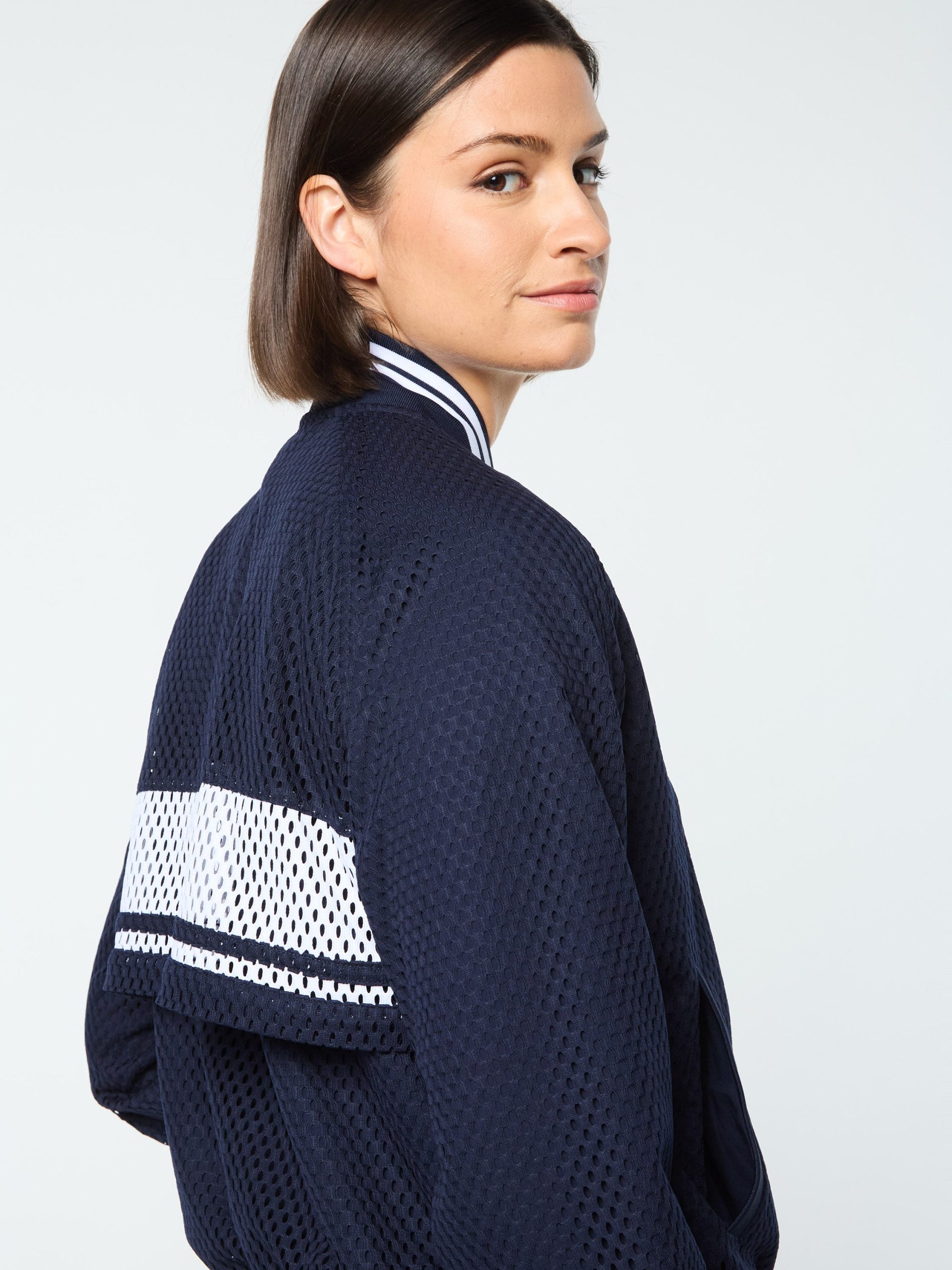 Adria Mesh Track Jacket- Maritime Blue - Image 8