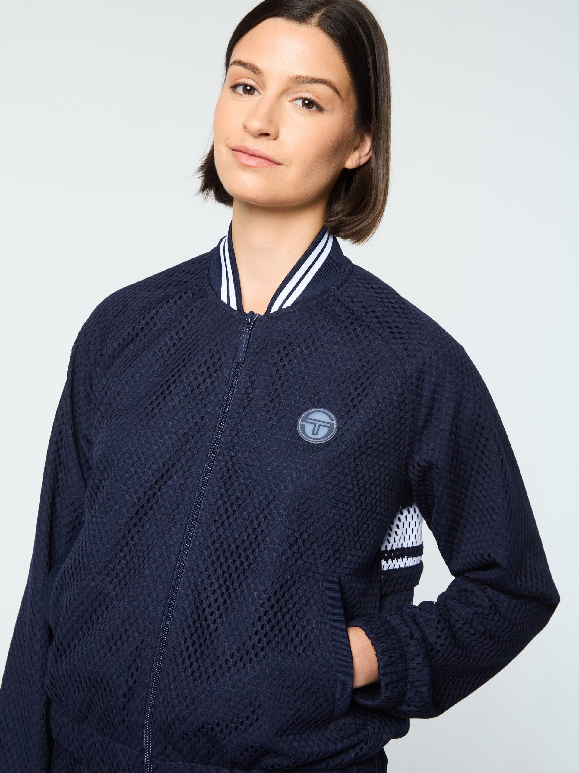 Adria Mesh Track Jacket- Maritime Blue - Image 9
