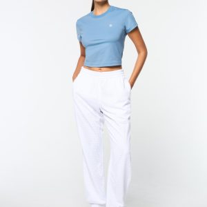 Adria Mesh Track Pant- Brilliant White