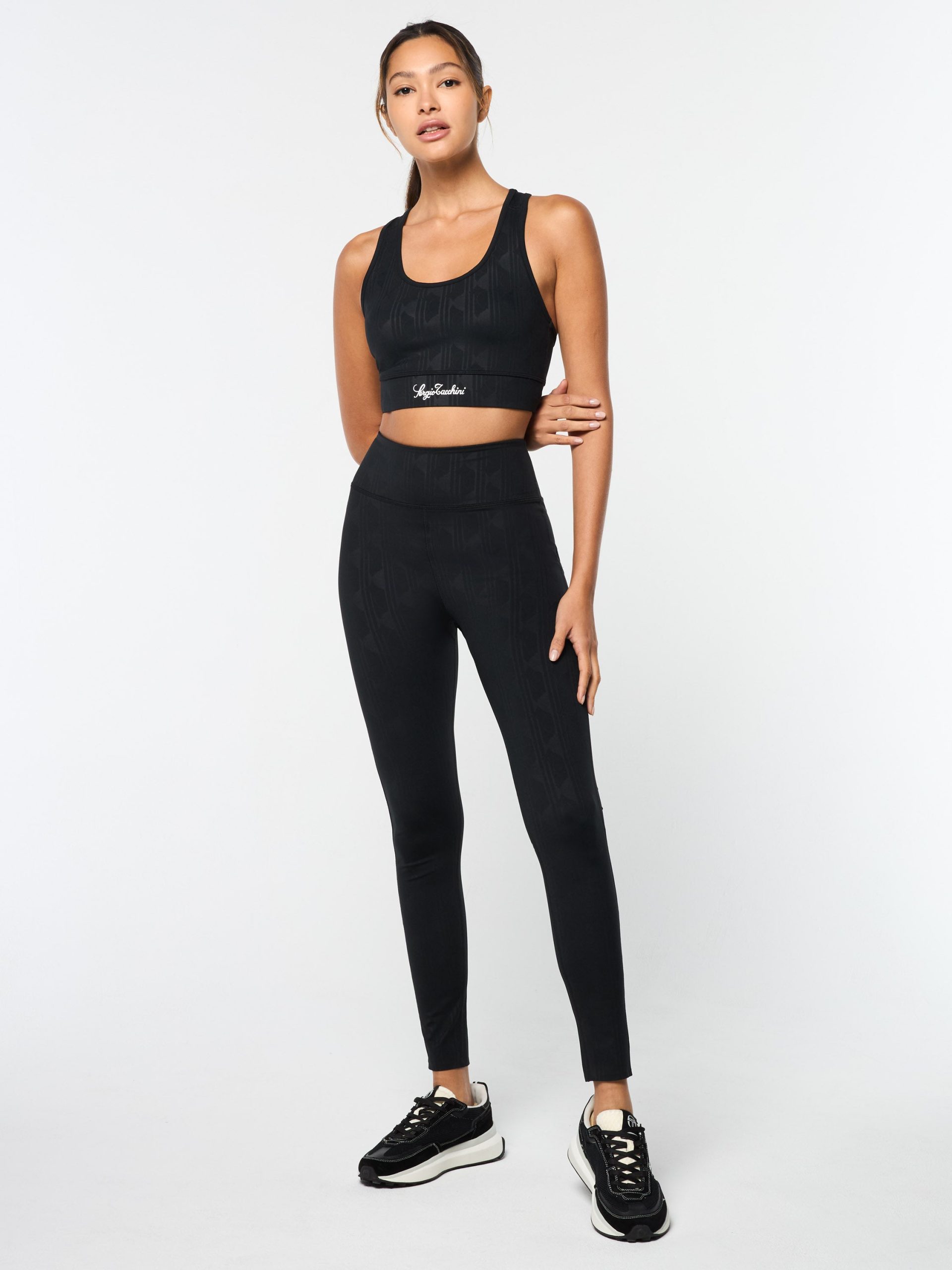 Viano Printed Sports Bra- Black Beauty - Image 3