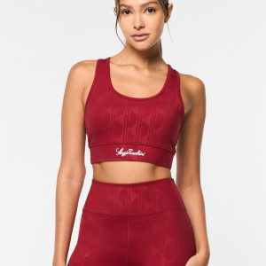 Viano Printed Sports Bra- Sun Dried Tomato