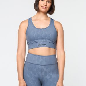 Viano Printed Sports Bra- Grisaille