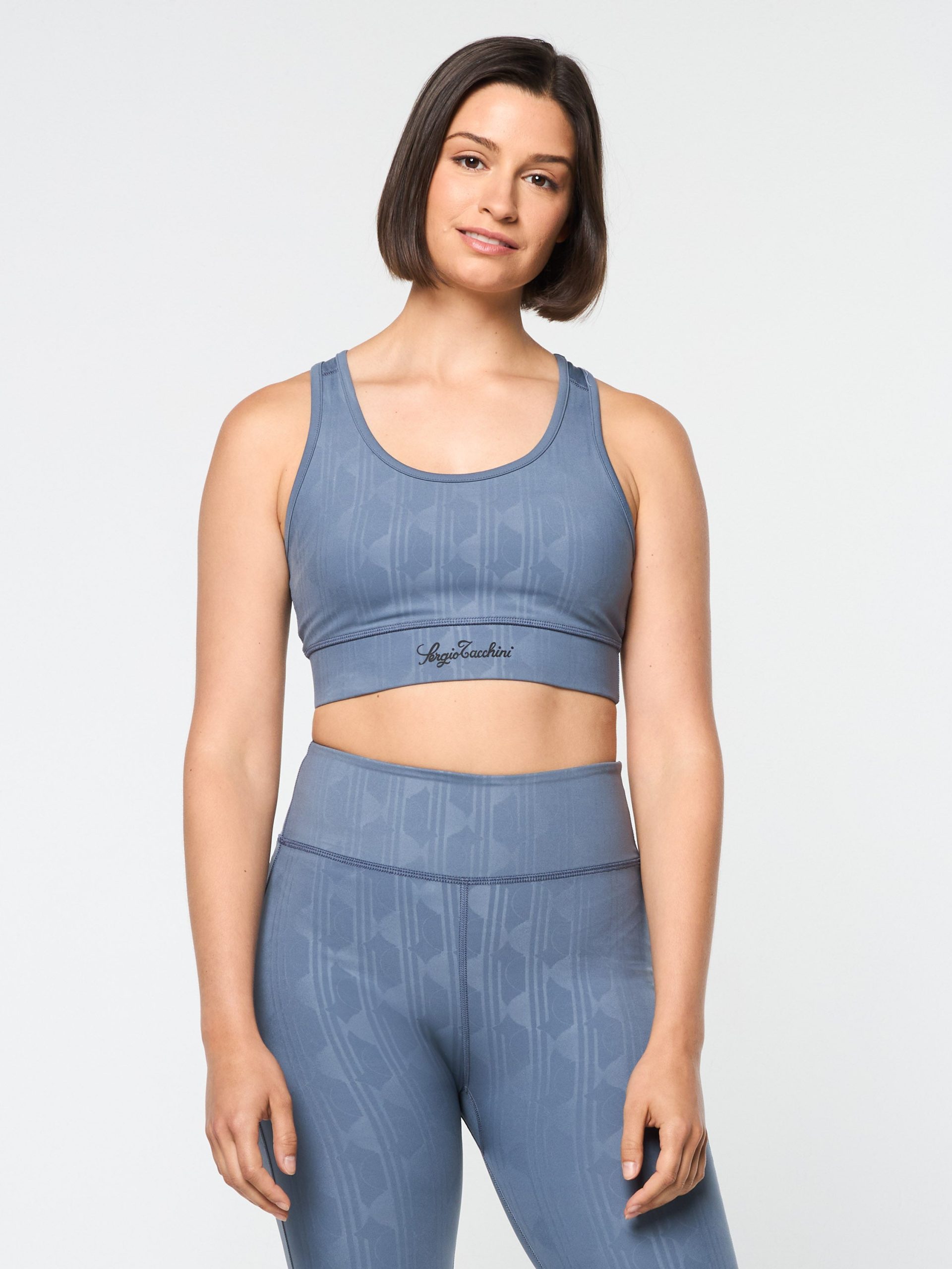 Viano Printed Sports Bra- Grisaille