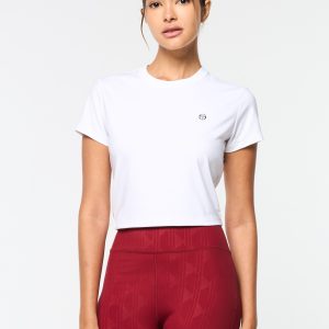 Mirano Fitted Crop Top- Brilliant White
