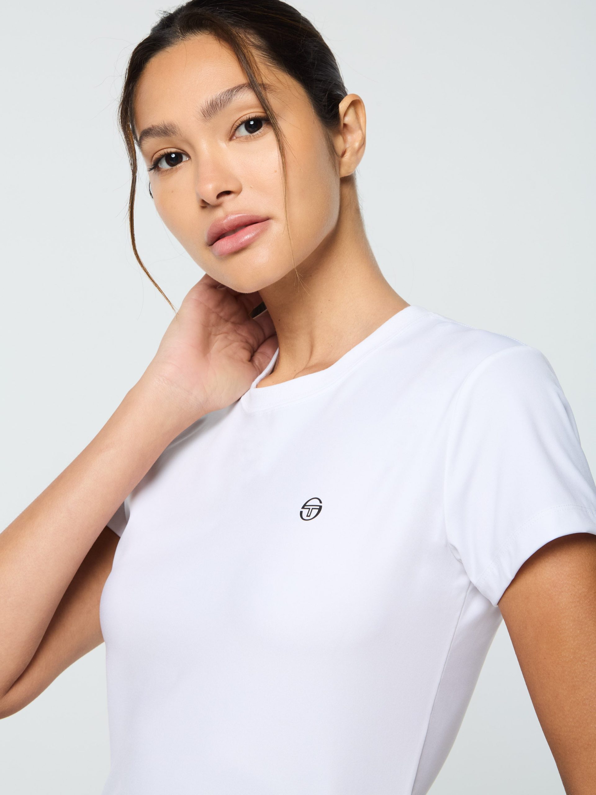 Mirano Fitted Crop Top- Brilliant White - Image 5