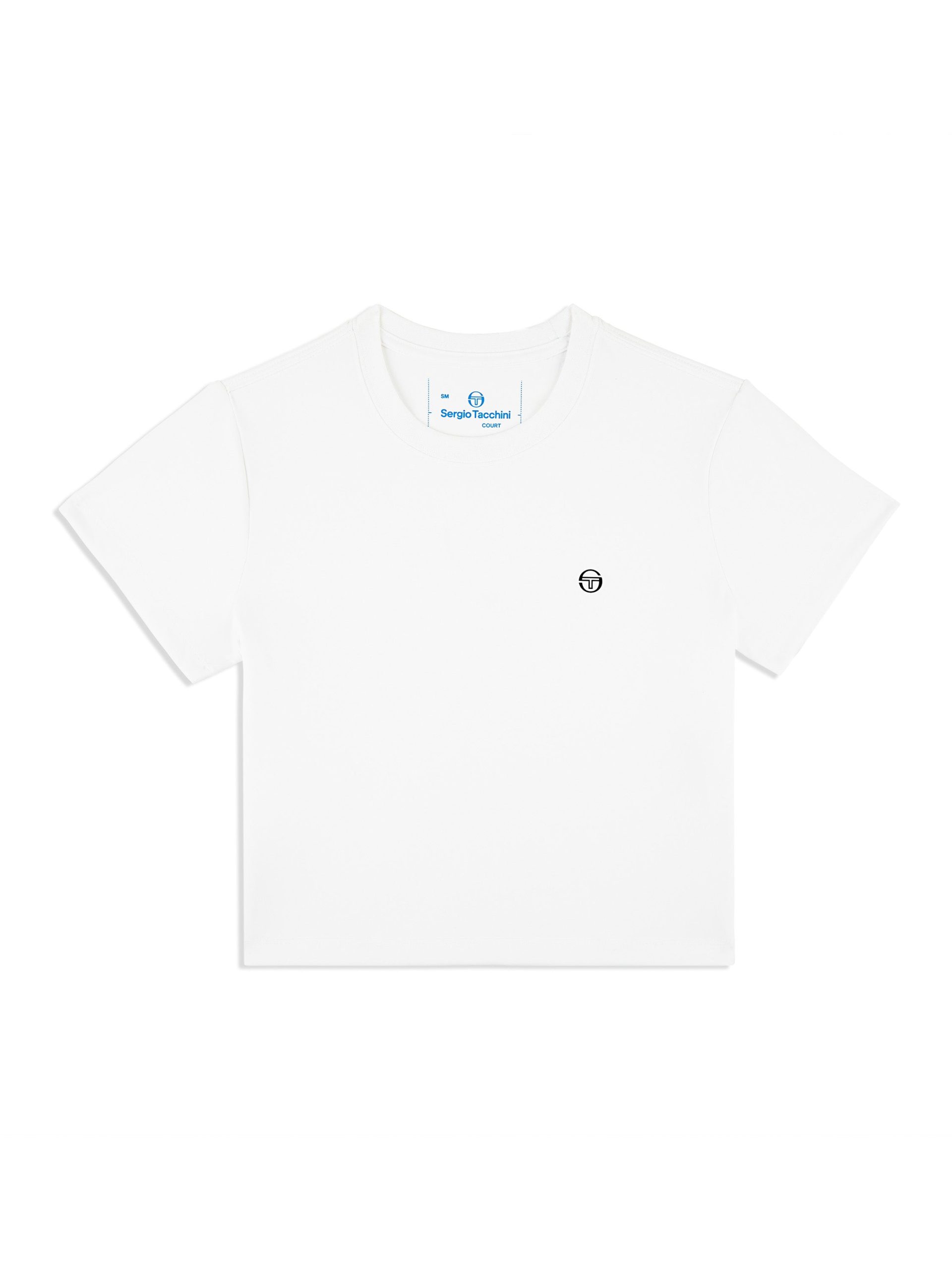 Mirano Fitted Crop Top- Brilliant White - Image 2