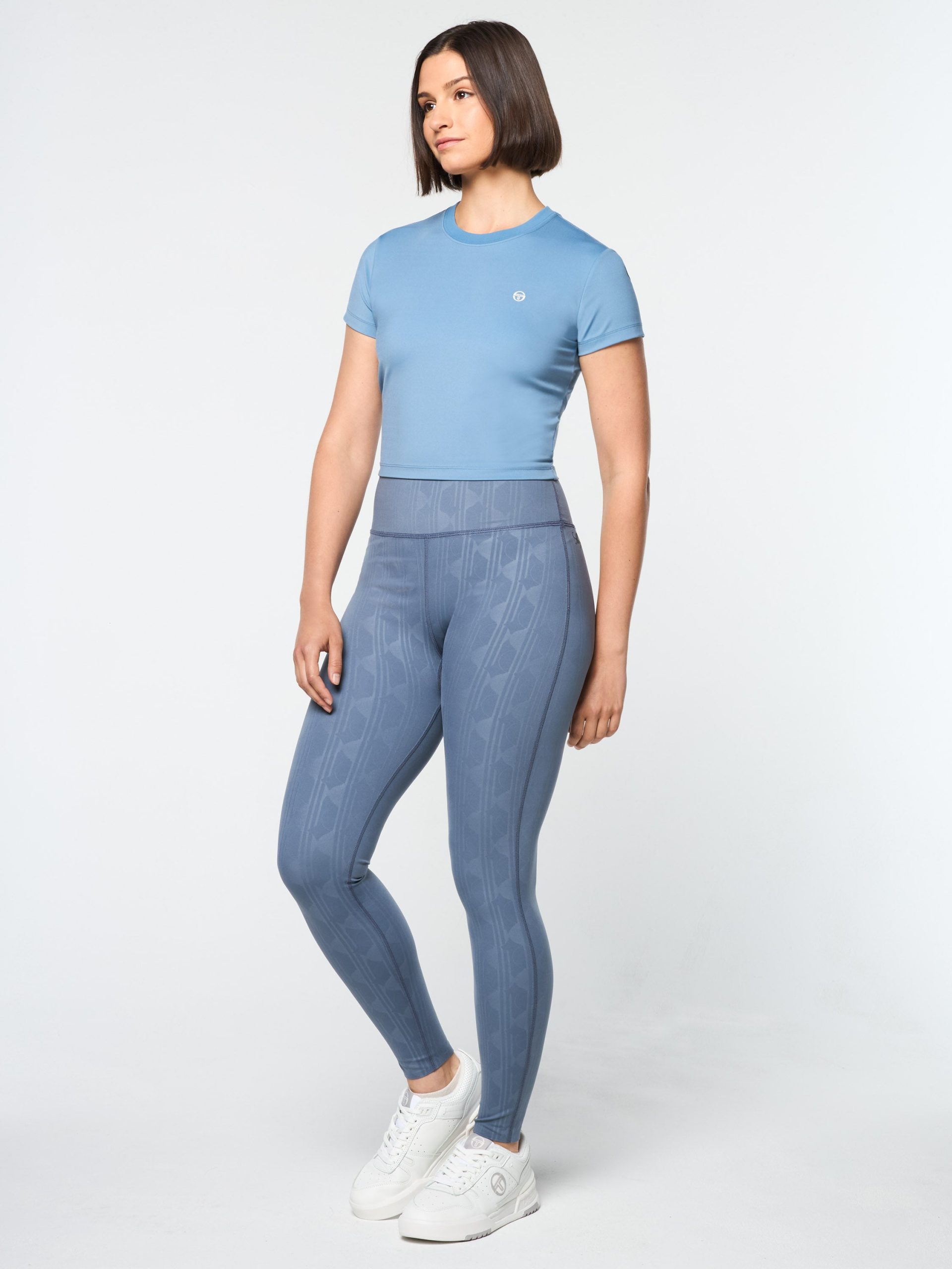 Mirano Fitted Crop Top- Coronet Blue - Image 4