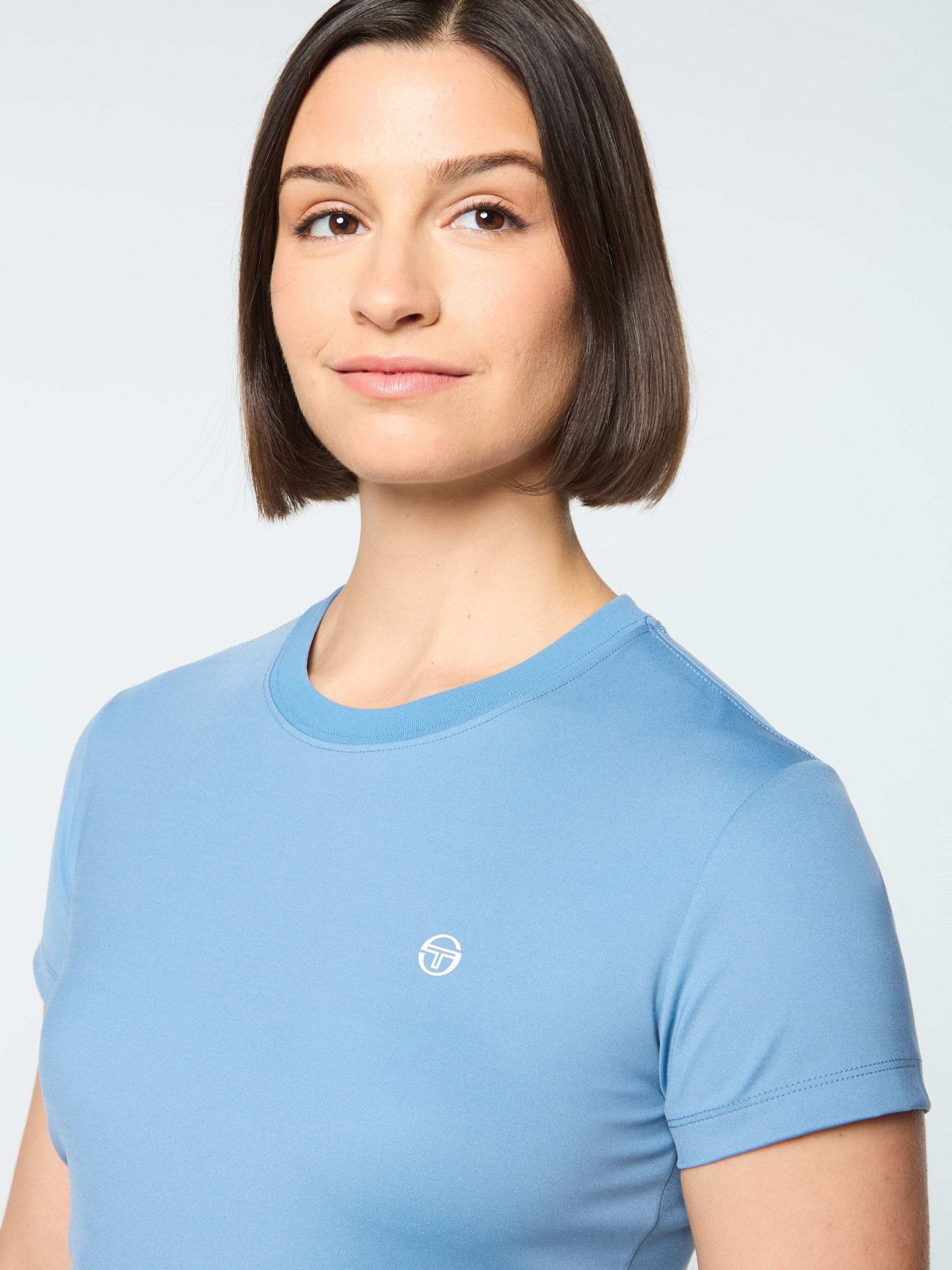 Mirano Fitted Crop Top- Coronet Blue - Image 7