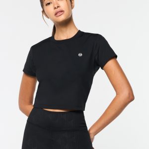 Mirano Fitted Crop Top- Black Beauty