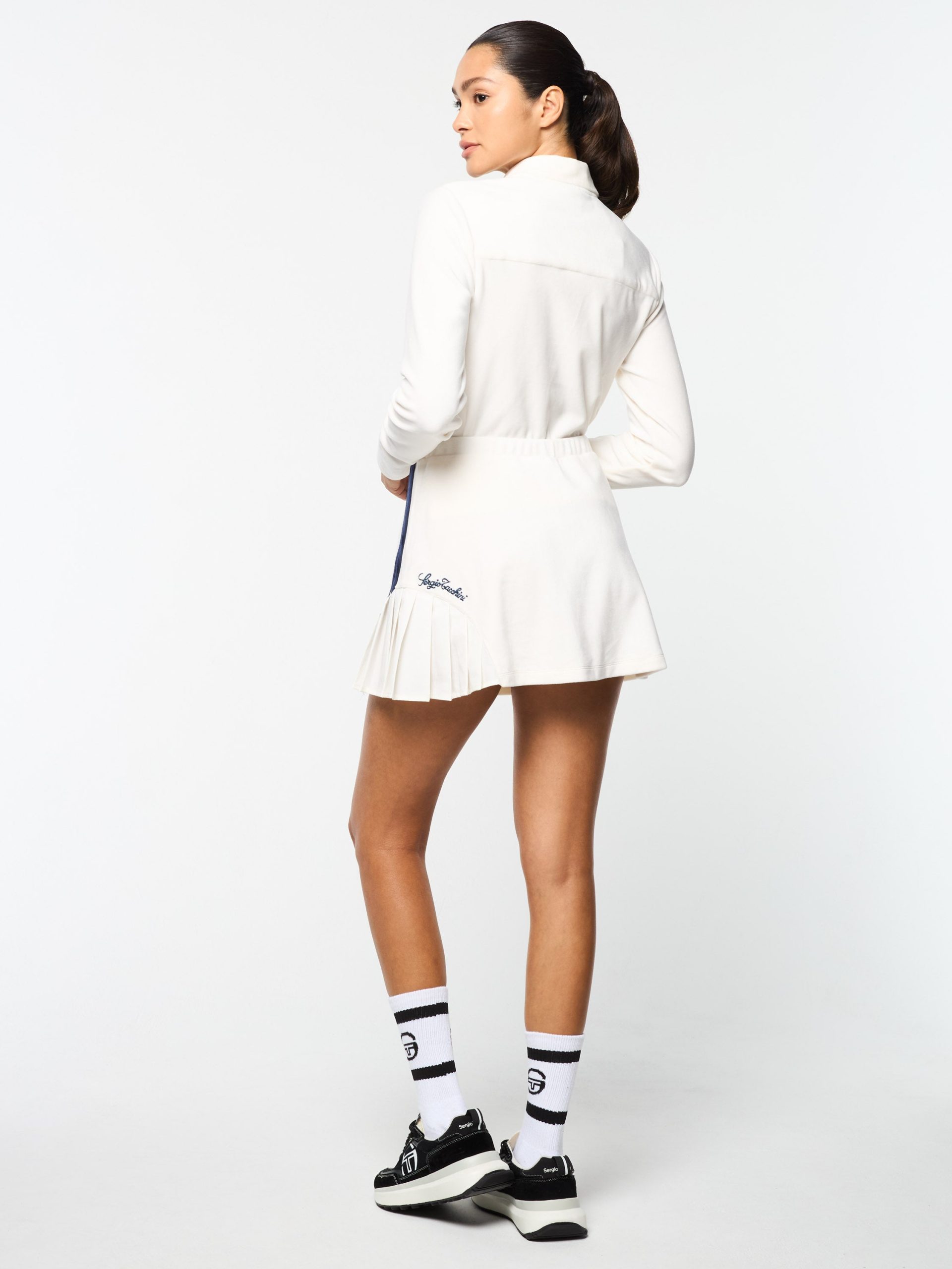 Veneto Velour Mini Skirt- Gardenia - Image 7