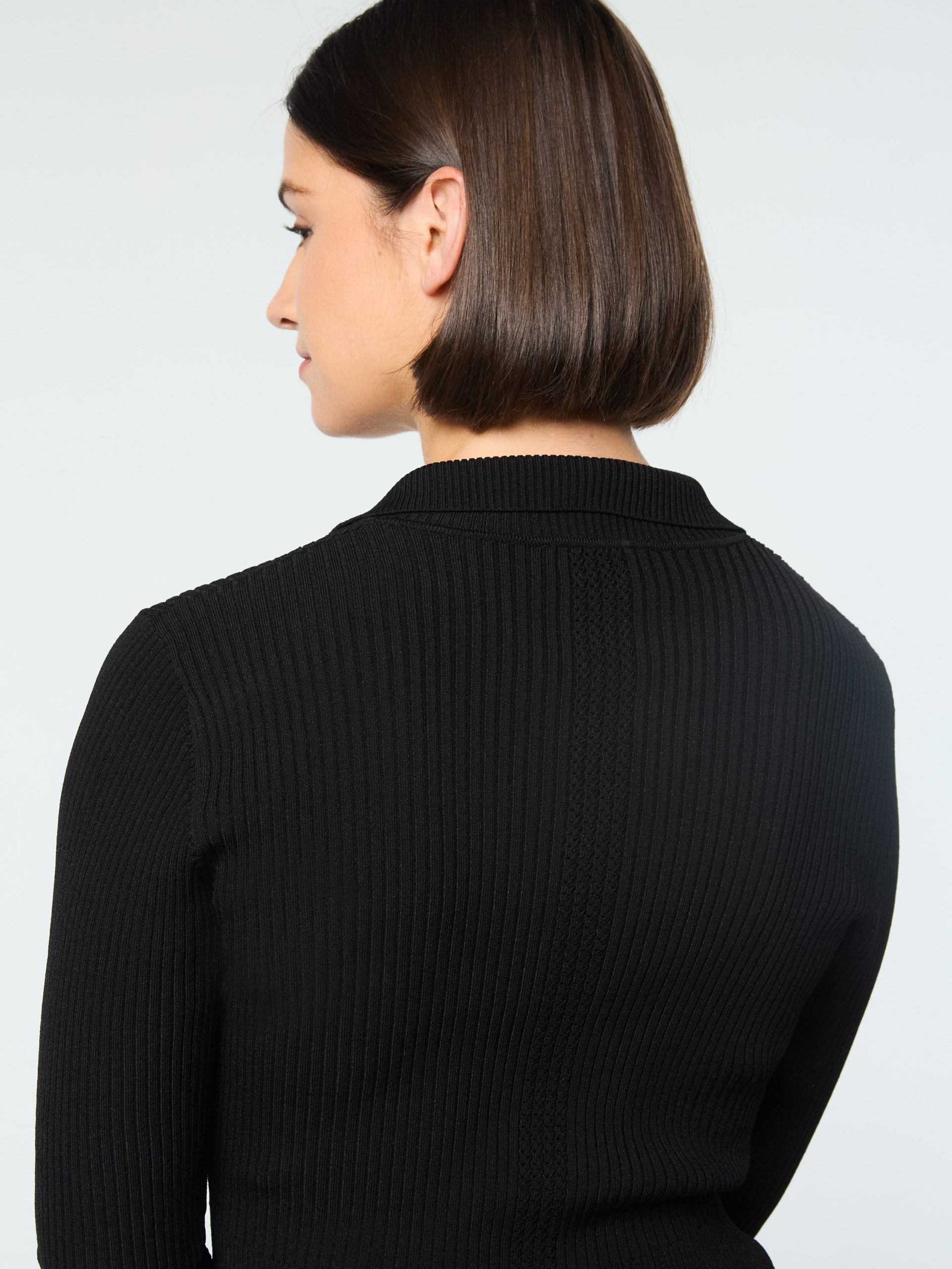 Magreta Rib Cardigan- Black Beauty - Image 6