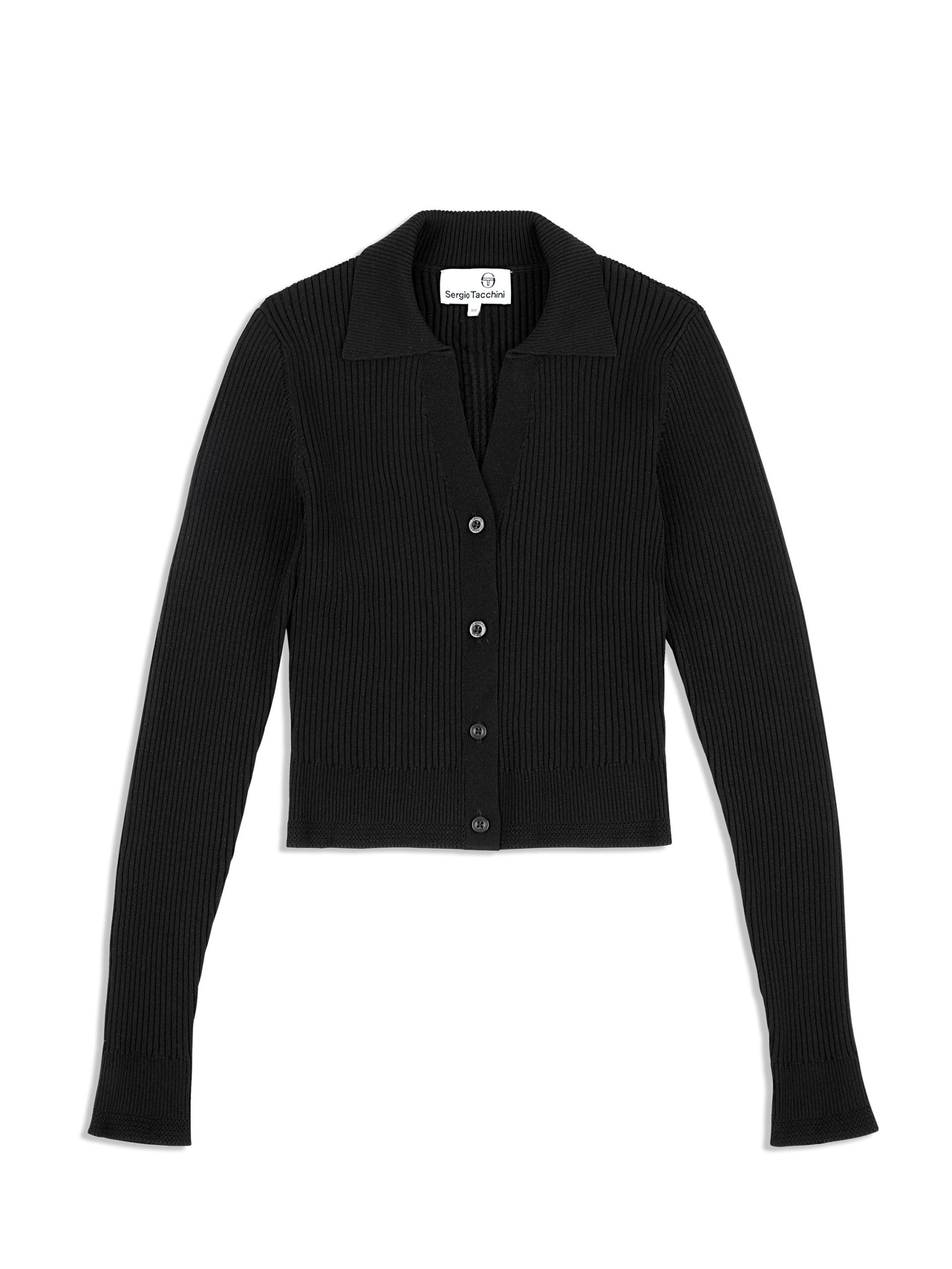 Magreta Rib Cardigan- Black Beauty - Image 2